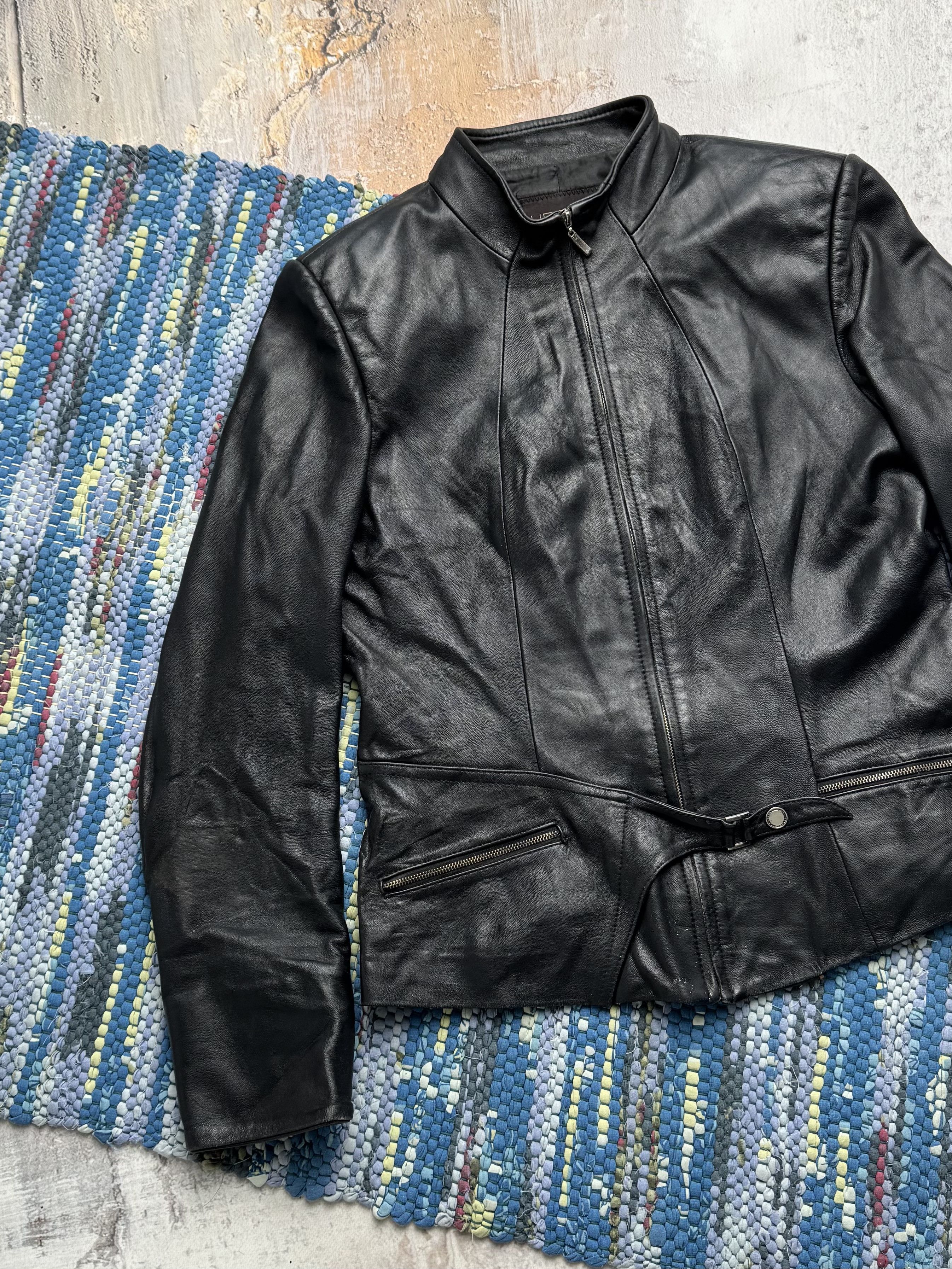 Vintage Vintage Cropped Leather Jacket A8(V8)D15 Size L / US 10 / IT 46 - 2 Thumbnail