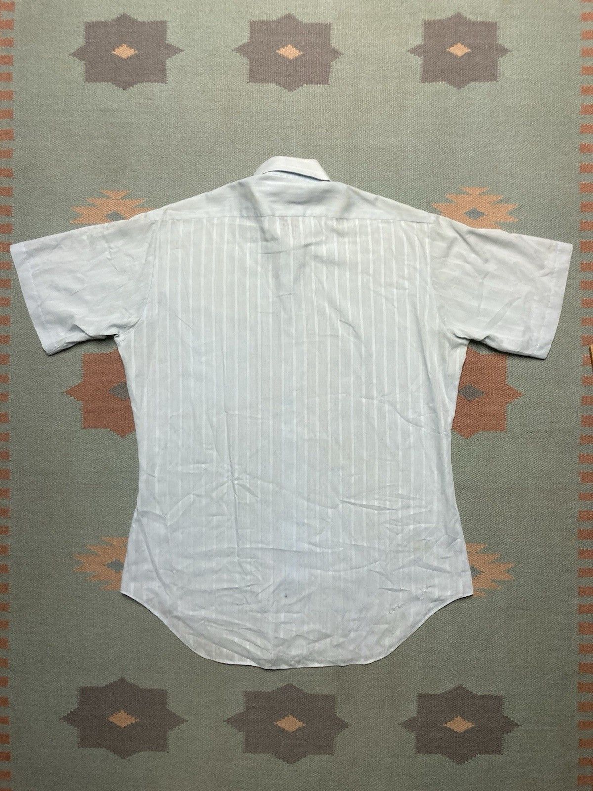 Sears × Vintage 70s button shirt sears poly cotton lightweight blue medium Size US M / EU 48-50 / 2 - 7 Thumbnail