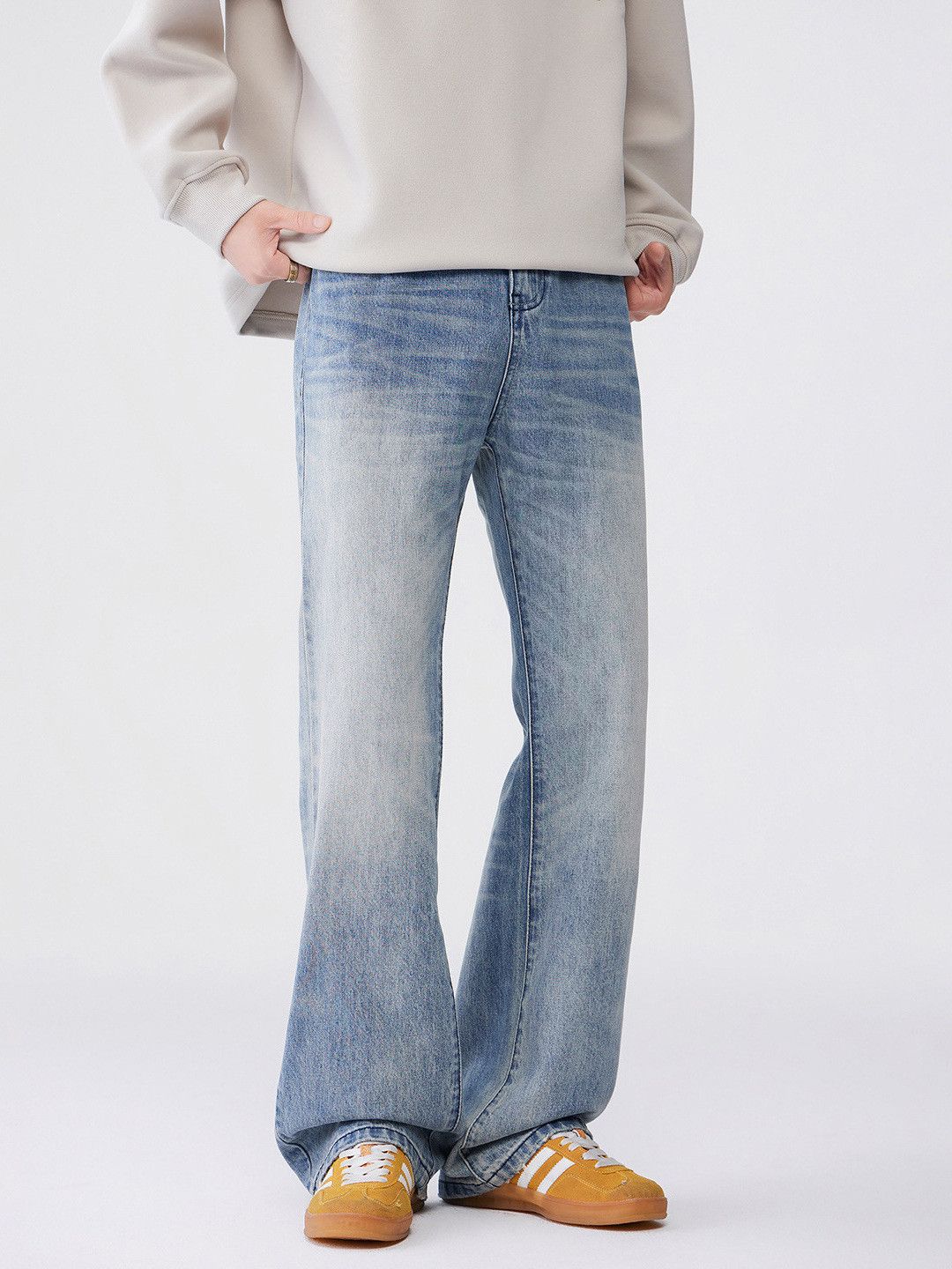 Japanese Brand American high street blue washed flared jeans for men Size US 32 / EU 48 - 1 Thumbnail