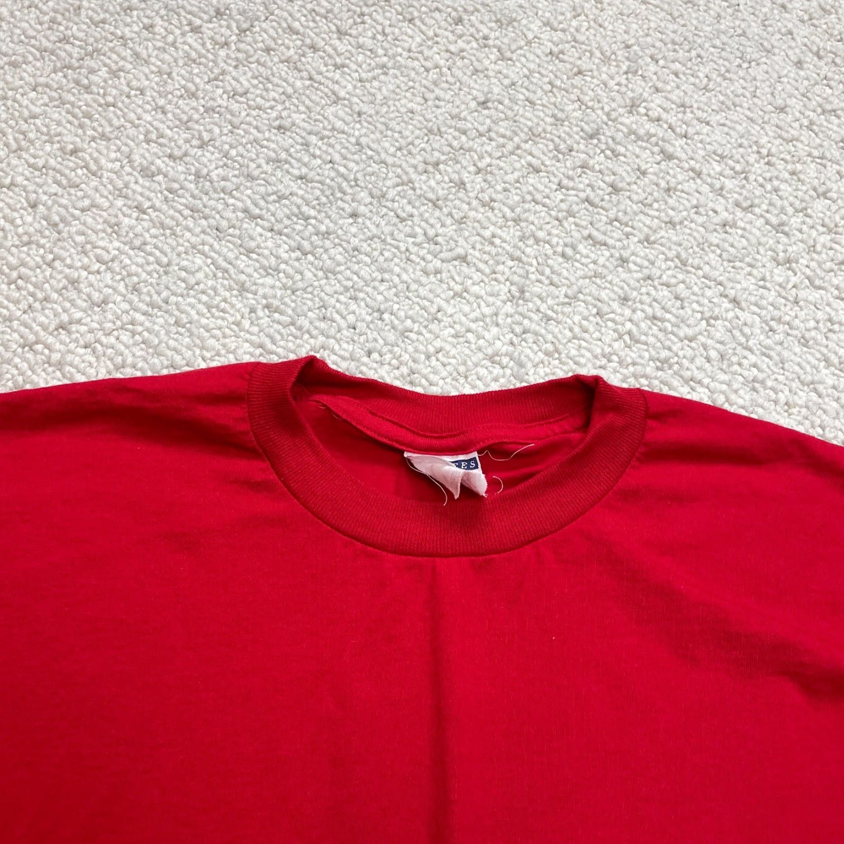 Jerzees JERZEES Shirt Mens 2XL Red Crew Neck Short Sleeve Heavyweight Solid Cotton Blend Jersey Adult Regular Size US XXL / EU 58 / 5 - 2 Thumbnail