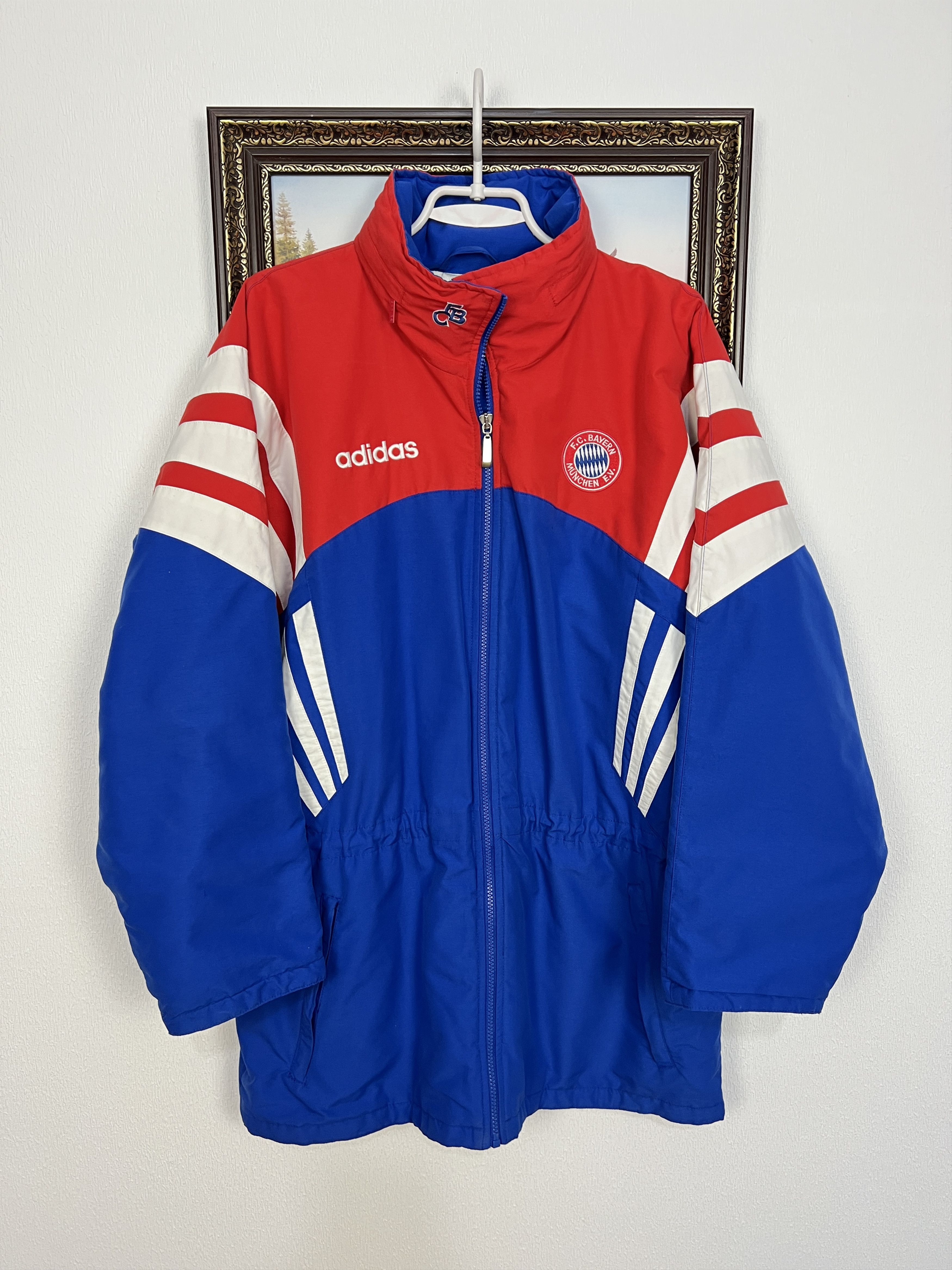 Adidas Vintage 90's Bayern Munich Football Padded Jacket Soccer Size US M / EU 48-50 / 2 - 1 Thumbnail