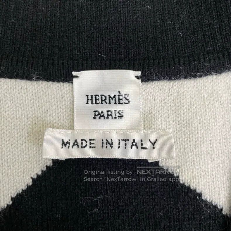 Hermes Hermes Classic Black and White Pattern Knit Cardigan Size XXS / US 00 / IT 34 - 4 Thumbnail