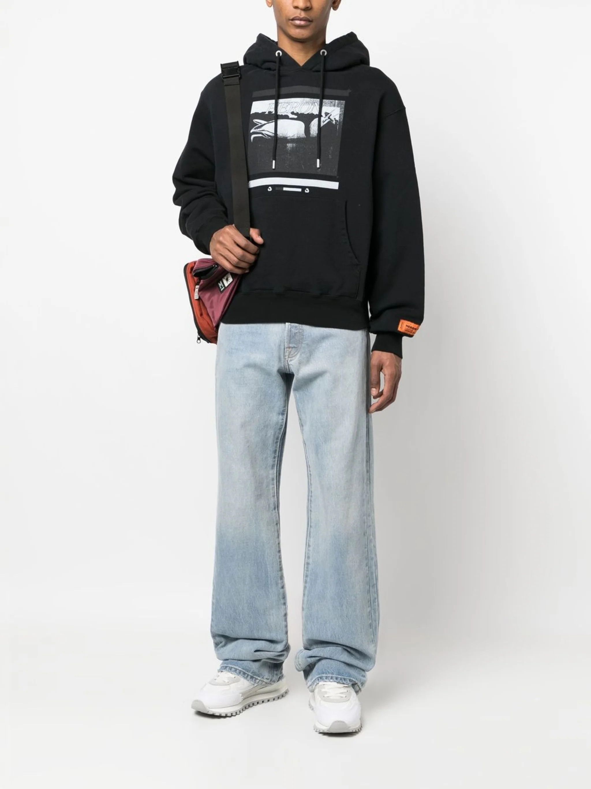Heron Preston o1b1xh1ea1223 Graphic Print Hoodie in Black Size US XL / EU 56 / 4 - 2 Thumbnail