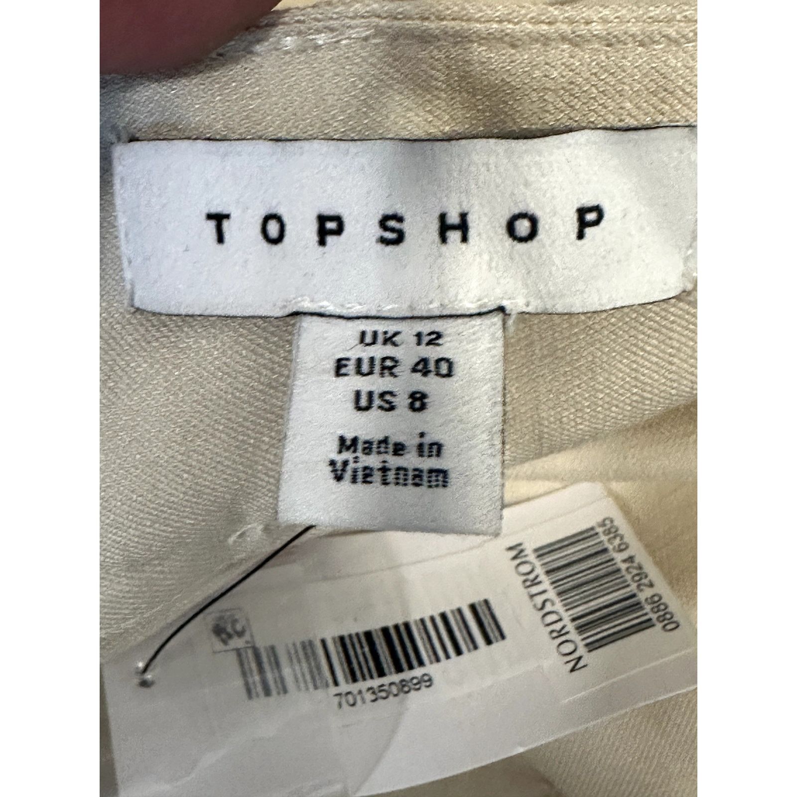 Topshop Topshop Size 8 Cream High Waisted Wide Leg Pants Flowy NWT Size 30" / US 8 / IT 44 - 8 Thumbnail