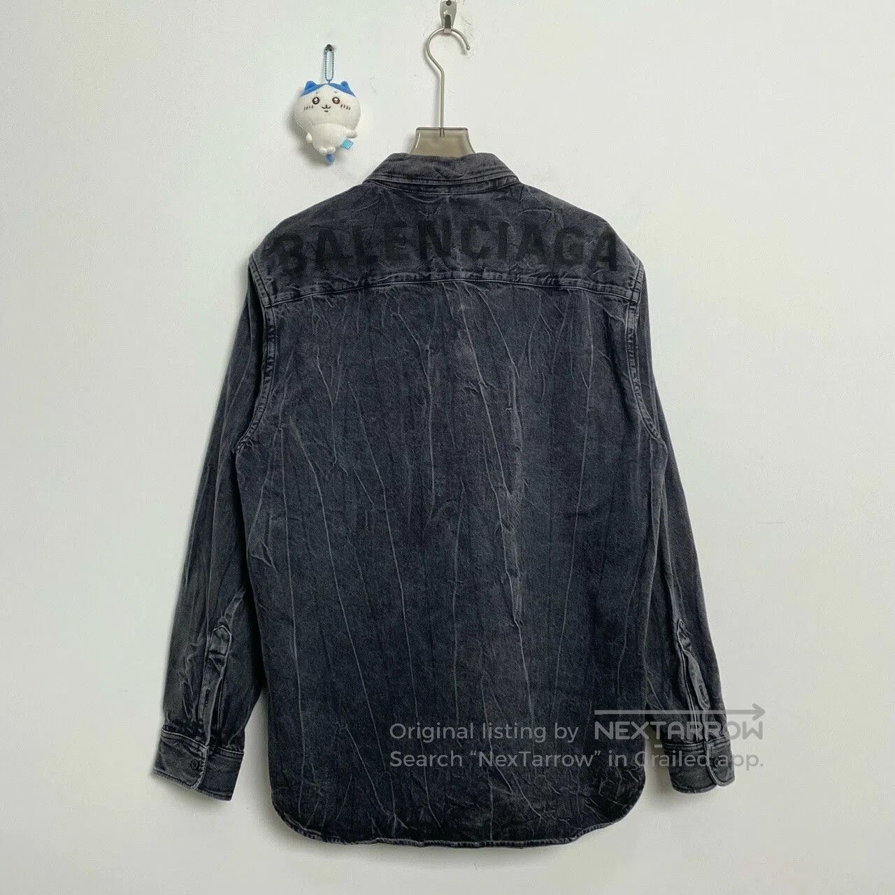 Balenciaga Balenciaga Distressed Logo Denim Shirt. Size US S / EU 44-46 / 1 - 2 Thumbnail
