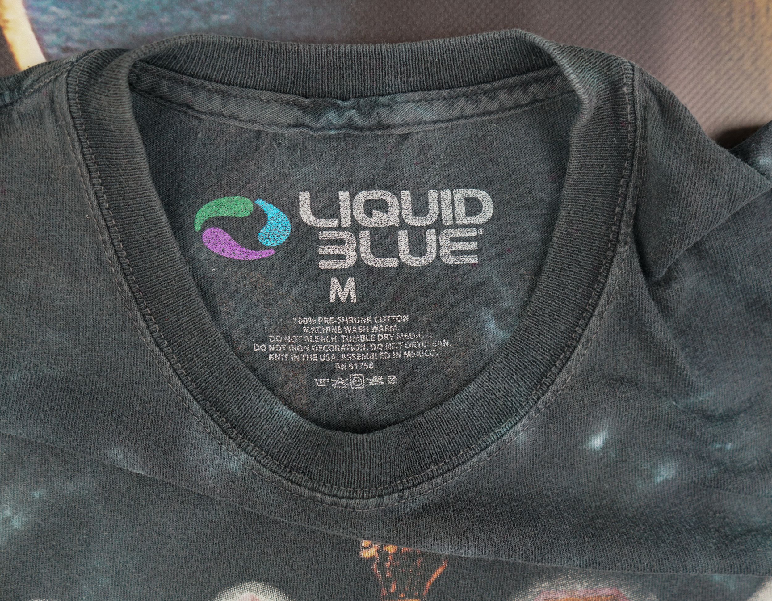 Band Tees × Liquid Blue × Vintage 2010s ACDC Hells Bells Liquid Blue Tie Dye T-Shirt Size US M / EU 48-50 / 2 - 6 Thumbnail