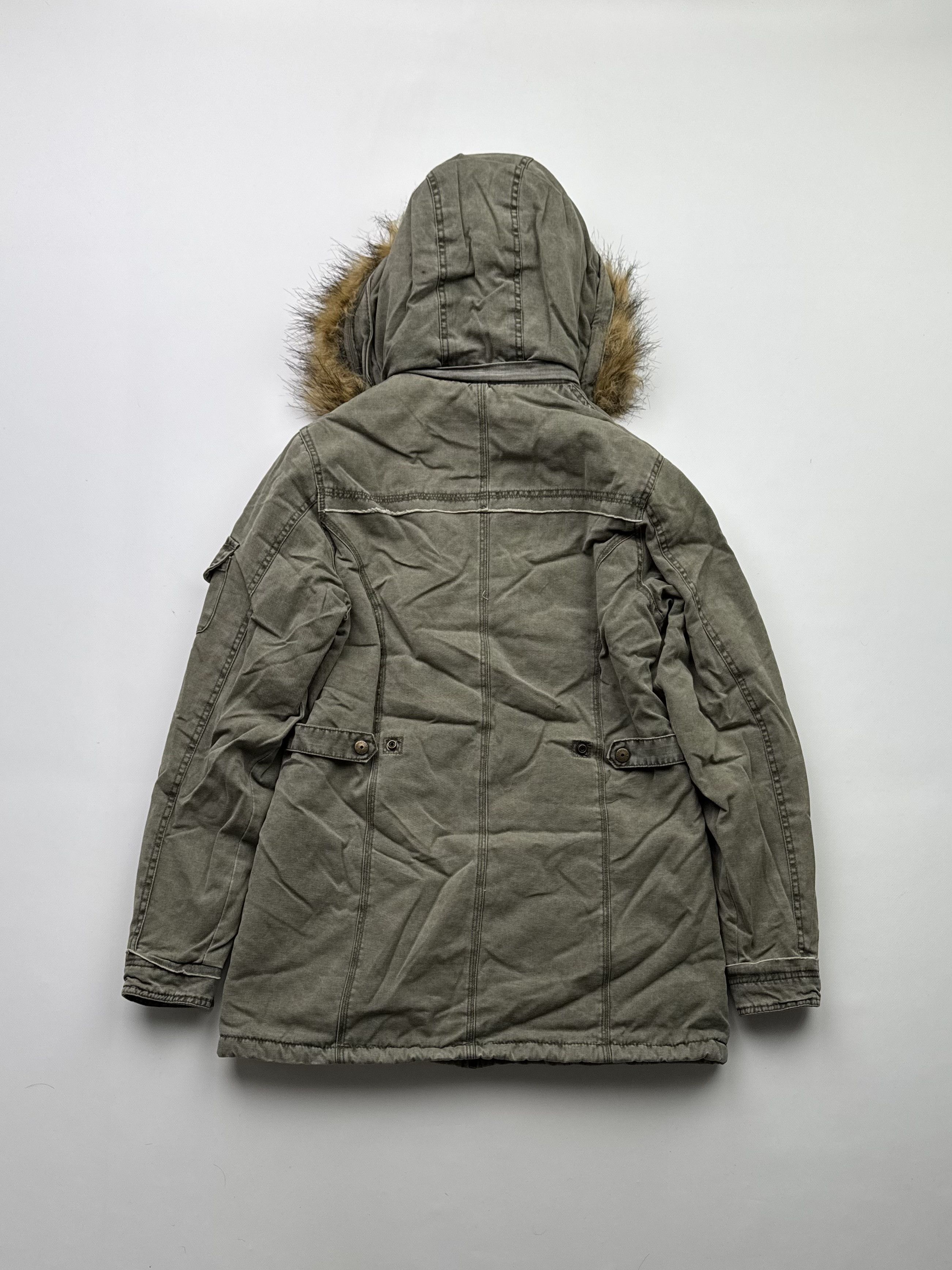 Hysteric Glamour Vintage Washed Jacket With Faux Fur Hood B730(V115)E2 Size M / US 6-8 / IT 42-44 - 6 Thumbnail