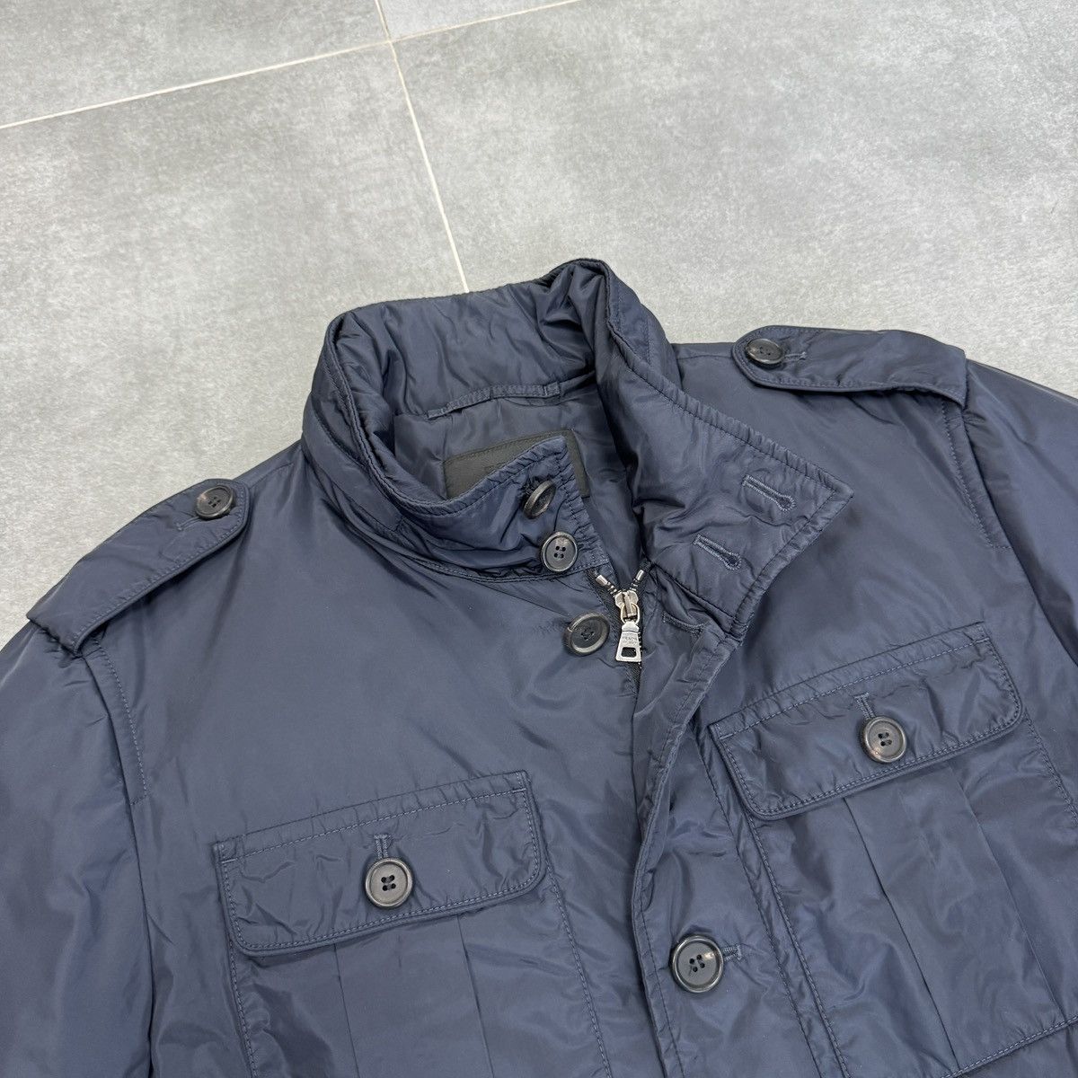 Prada Rare Prada Milano Nylon Navy Blue Jacket Size 50 Size US M / EU 48-50 / 2 - 9 Thumbnail