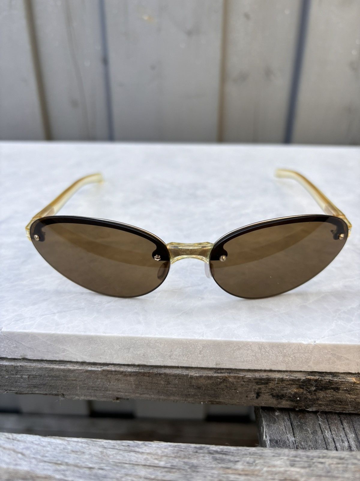 Prada Vintage Prada Sunglasses SPR 10B Rimless Sport S/S 2000s Size ONE SIZE - 7 Thumbnail