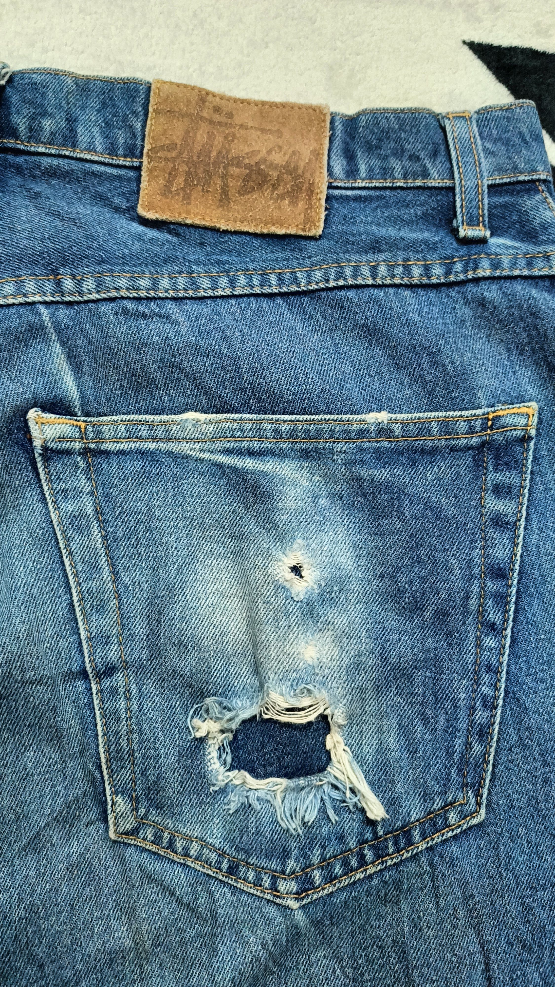 Stussy 🔥🔥 Rare Distressed Vintage 90s Stussy Jeans Size US 35 - 6 Thumbnail