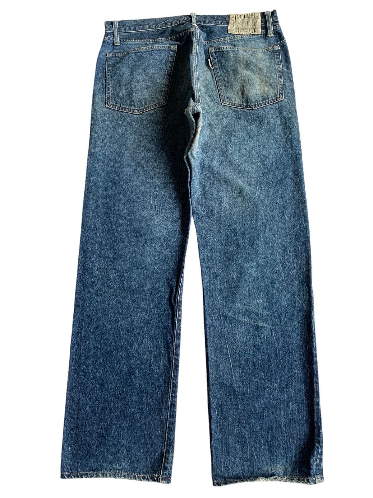 Japanese Brand × Kapital × Vintage Okura Hr Market Japanese Button Fly Selvedge Distressed Size US 34 / EU 50 - 4 Thumbnail