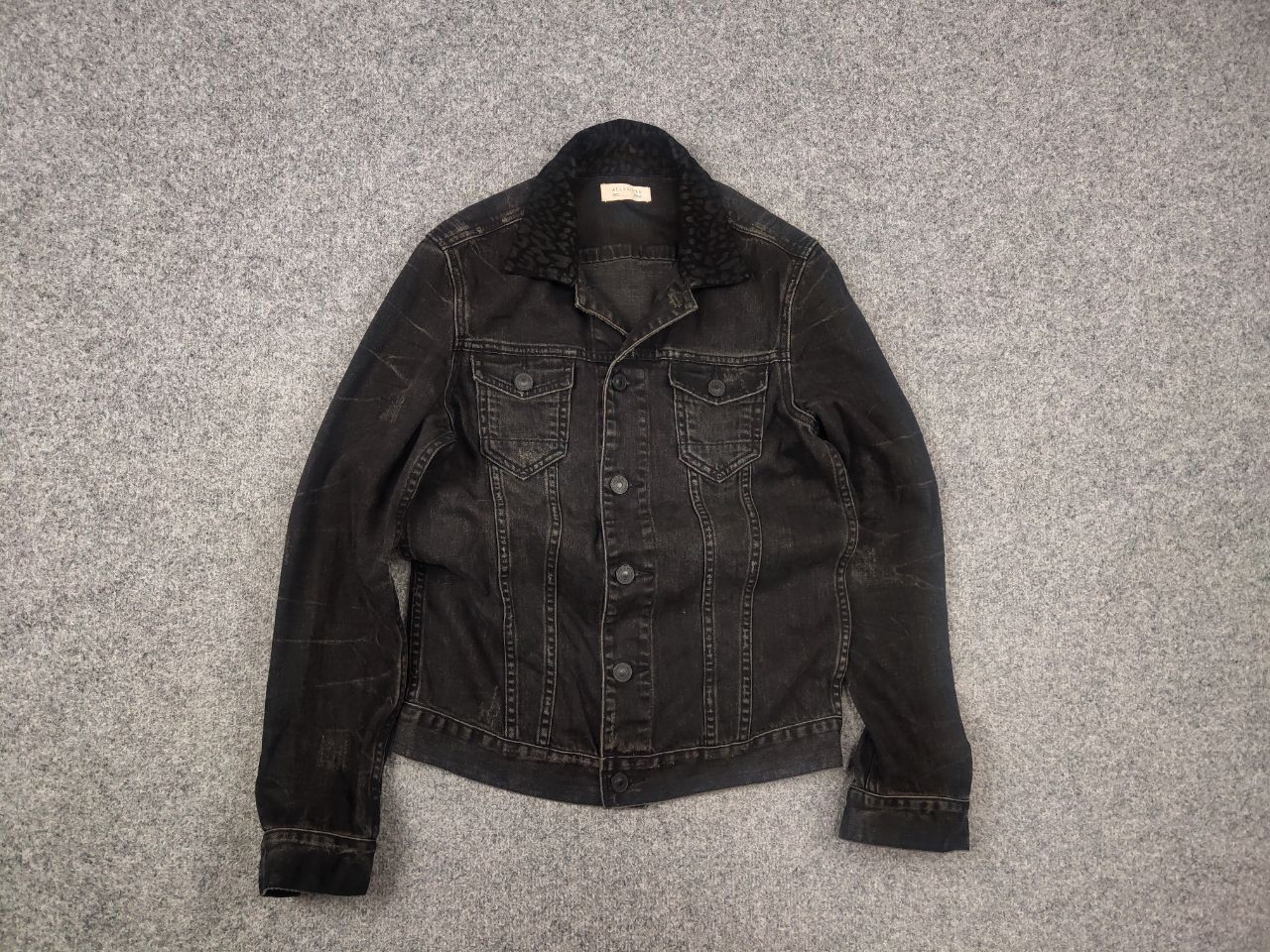 Allsaints Allsaints donlington Distressed Denim Jacket Washed Black Size US S / EU 44-46 / 1 - 2 Thumbnail