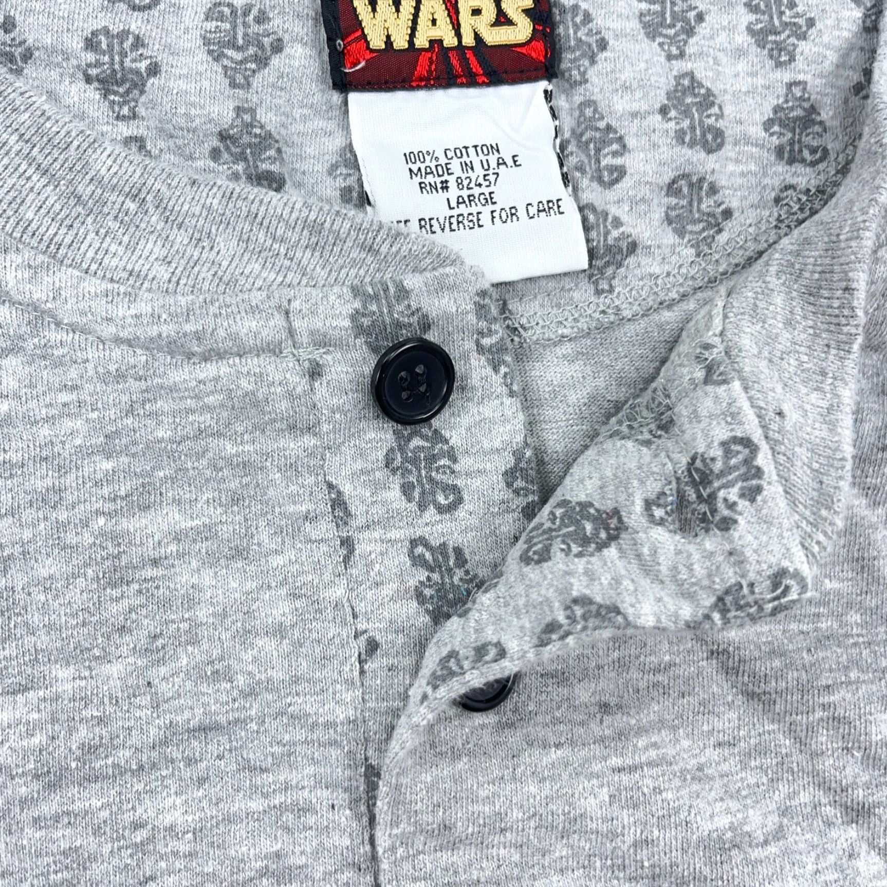 Star Wars VINTAGE Star Wars Shirt Men L Gray Henley Tee Darth Maul Y2K 2000s Promo 00s Size US L / EU 52-54 / 3 - 4 Thumbnail