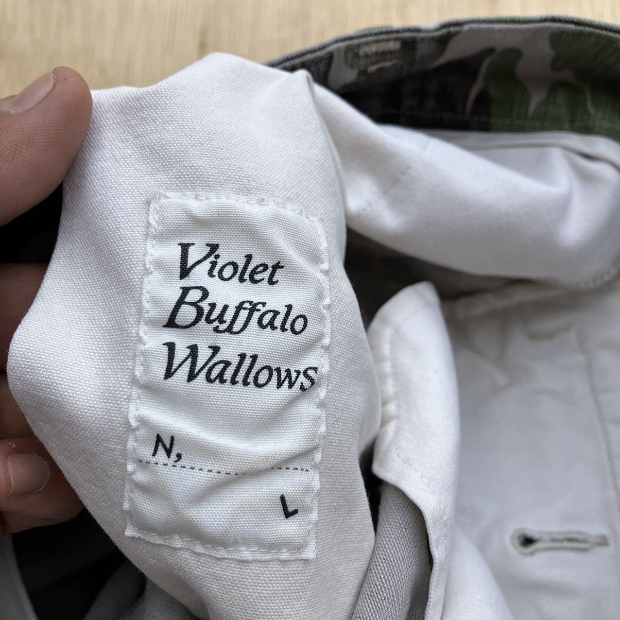 Japanese Brand VIOLET BUFFALO WALLOWS CAMO CARGO Size US 31 - 5 Thumbnail