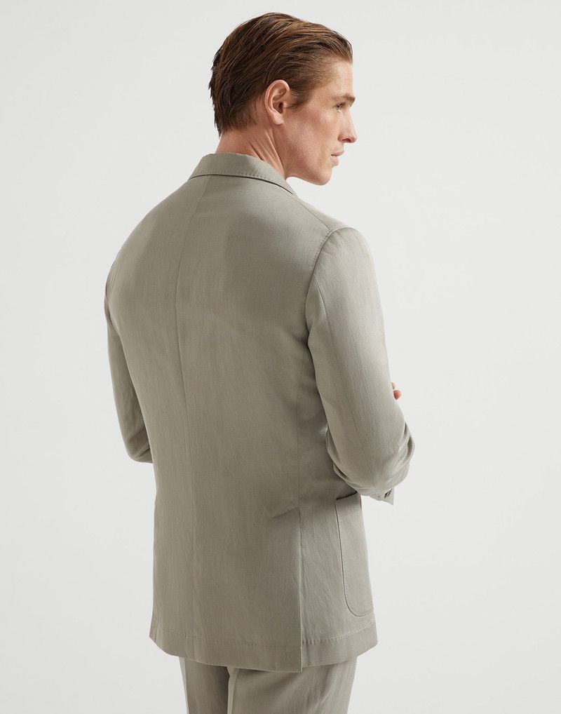 Brunello Cucinelli o1la1rc1a0326 Woven Wool Jacket in Grey Size US S / EU 44-46 / 1 - 2 Thumbnail