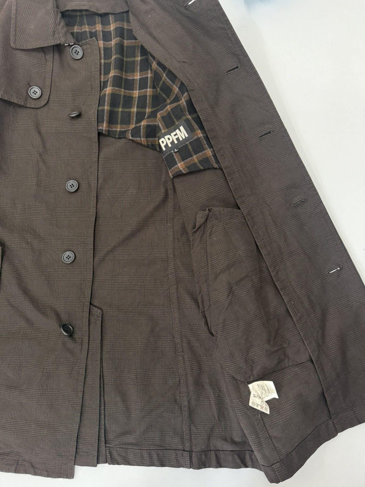 PPFM 🔥 PPFM Box Houndstooth Trench Coat Avant garde - L Size US M / EU 48-50 / 2 - 9 Thumbnail