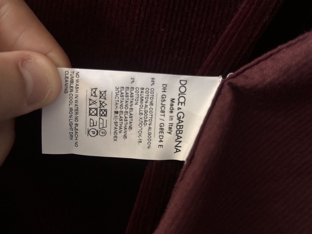 Dolce & Gabbana Dolce & Gabanna Vintage Burgundy Courdoury Button Up Shirt Size US S / EU 44-46 / 1 - 5 Thumbnail