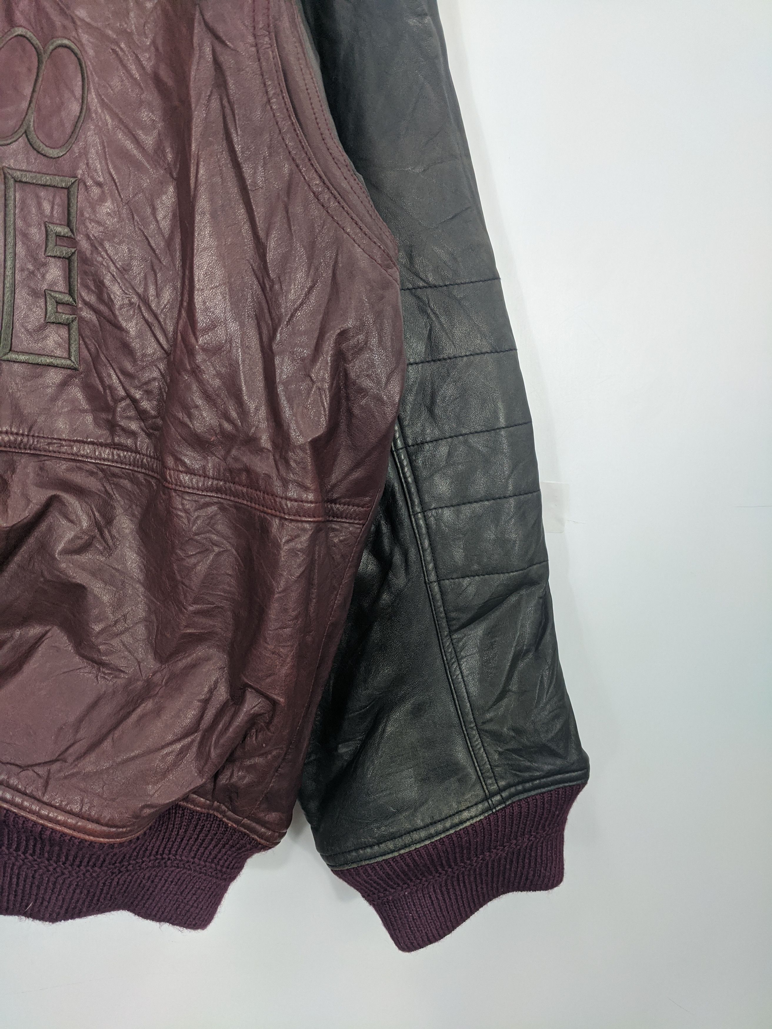 Genuine Leather × Japanese Brand × Vintage Vintage 90s Varsity Jacket Full Leather Jacket J0345 Size US M / EU 48-50 / 2 - 13 Thumbnail