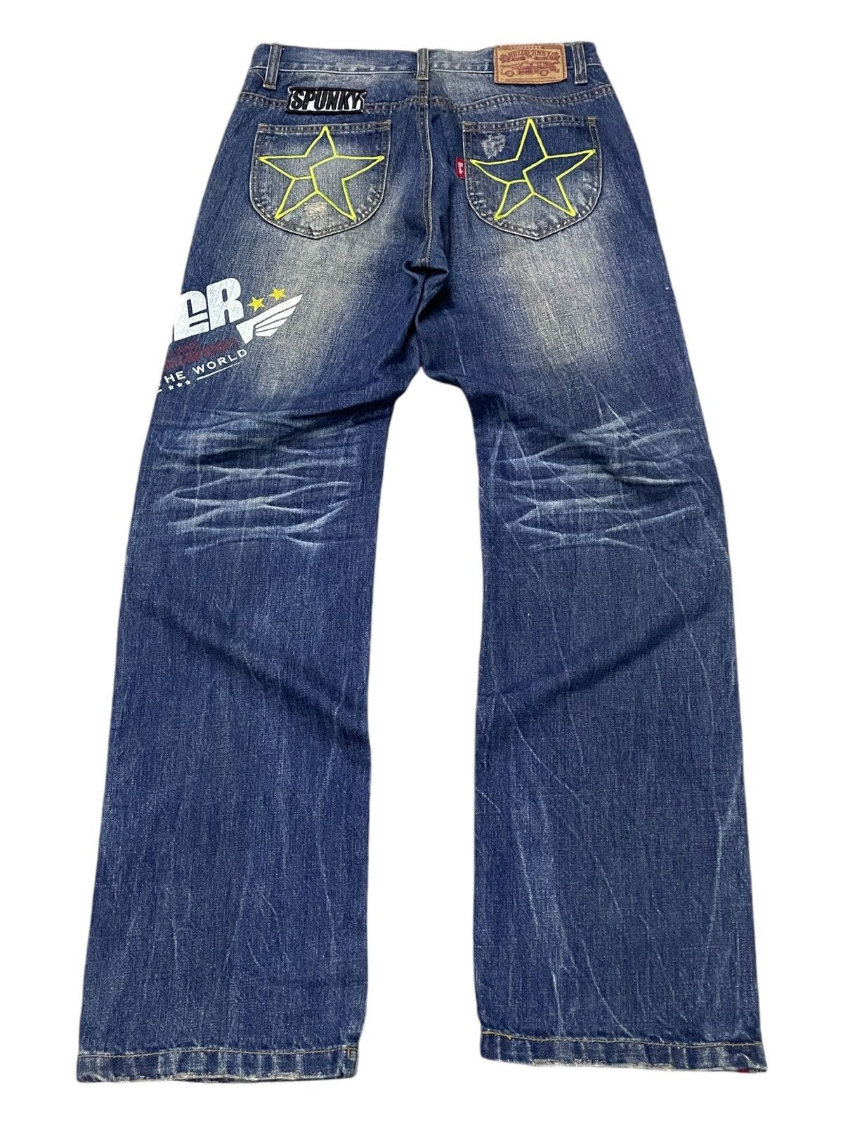 Hysteric Glamour × Shellac Buzz Spunky Japan Archive Surfer Patched Loose Jeans Size US 30 / EU 46 - 2 Thumbnail
