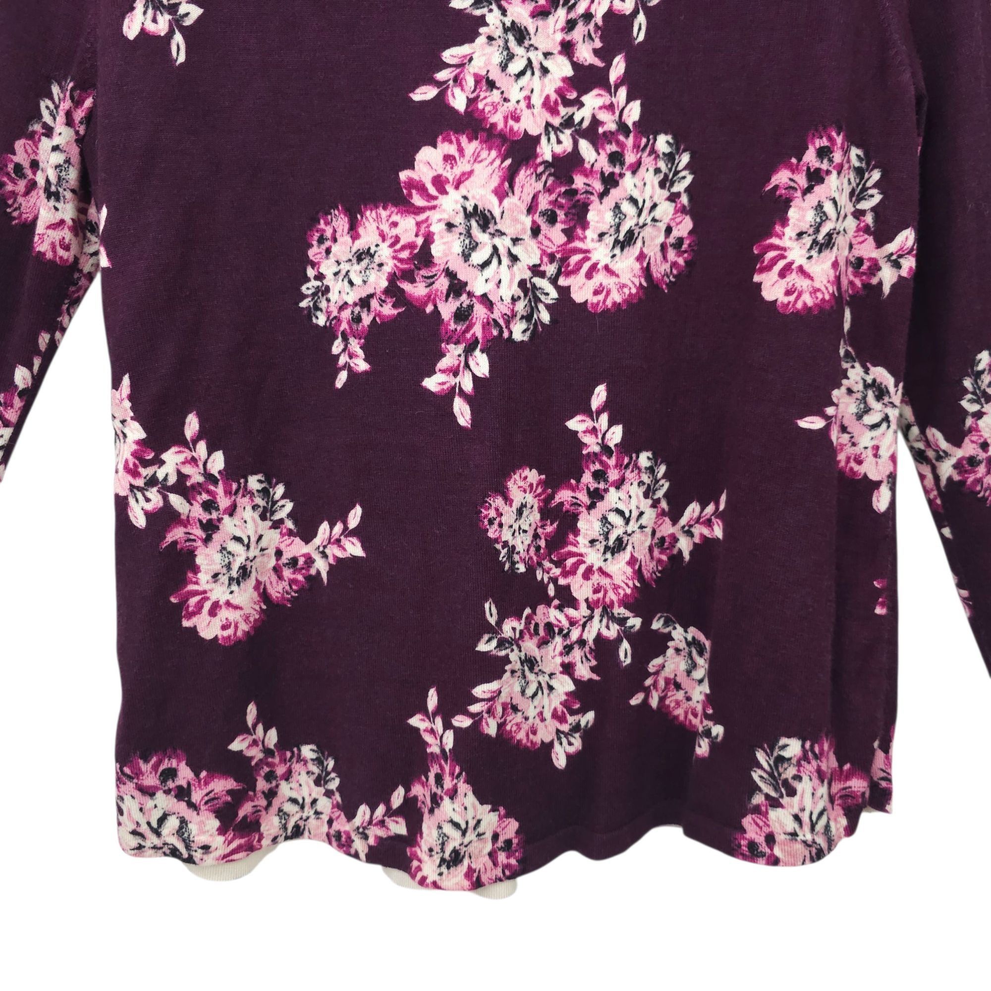 Chicos Chicos Simply Floral Knit Top Sweater Womens Size 1 US M Size M / US 6-8 / IT 42-44 - 14 Thumbnail