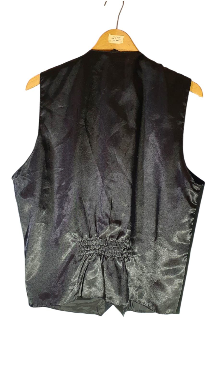Other Suede leather black vest Size 44R - 3 Thumbnail