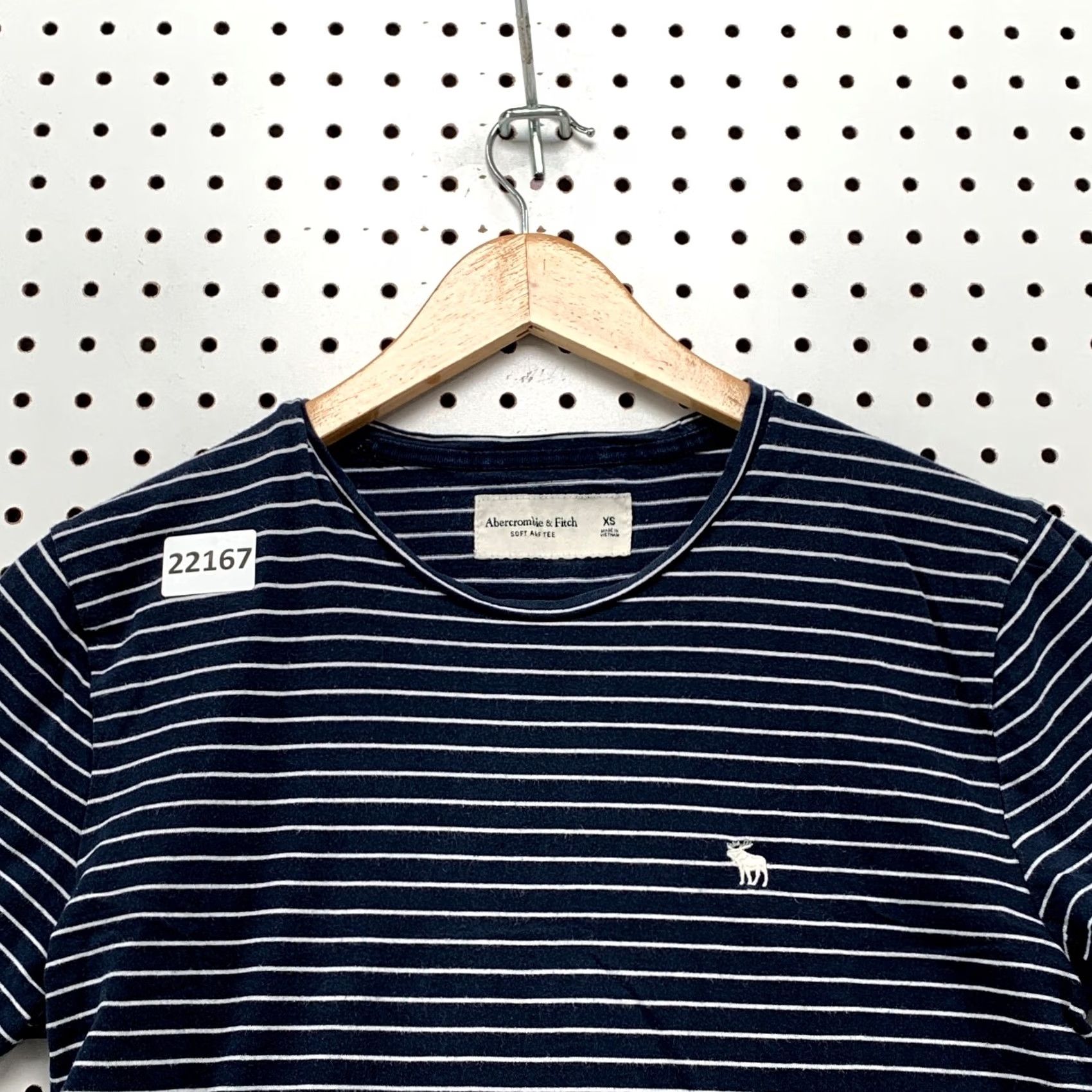 Abercrombie & Fitch Abercrombie & Fitch Soft A&F Tee Shirt Striped Womens XS Blue White Moose T-Shirt Cap Sleeve Crew Neck XS Womens Size XS / US 0-2 / IT 36-38 - 6 Thumbnail
