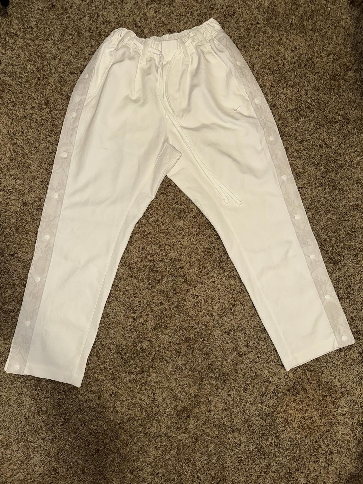 Nike Nike Men’s Tearaway Woven White Basketball Pants Size US 32 / EU 48 - 1 Thumbnail