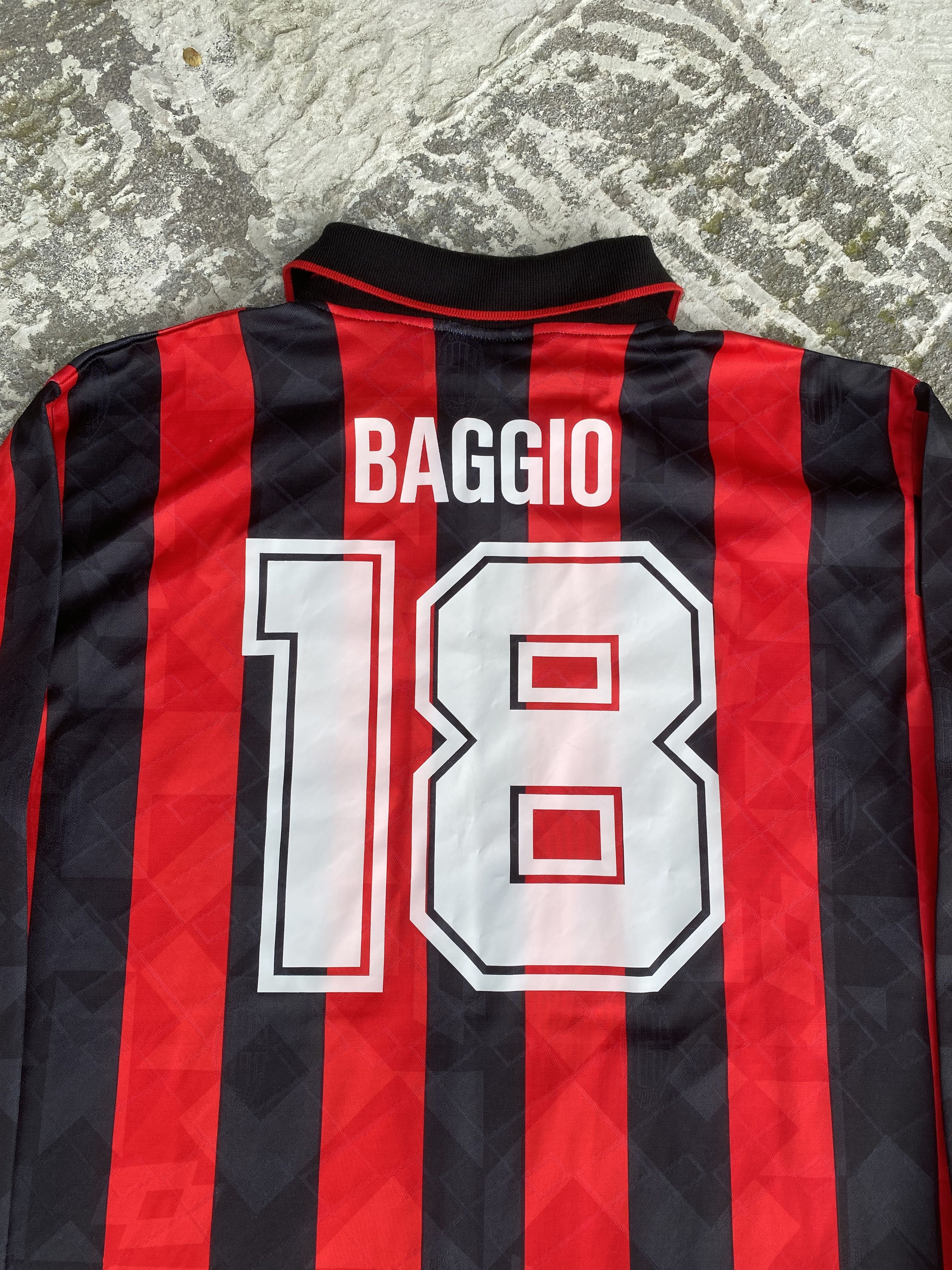 Lotto Sport VINTAGE LOTTO AC MILAN HOME LONGSLEEVE JERSEY 94/95 Size US XL / EU 56 / 4 - 6 Thumbnail
