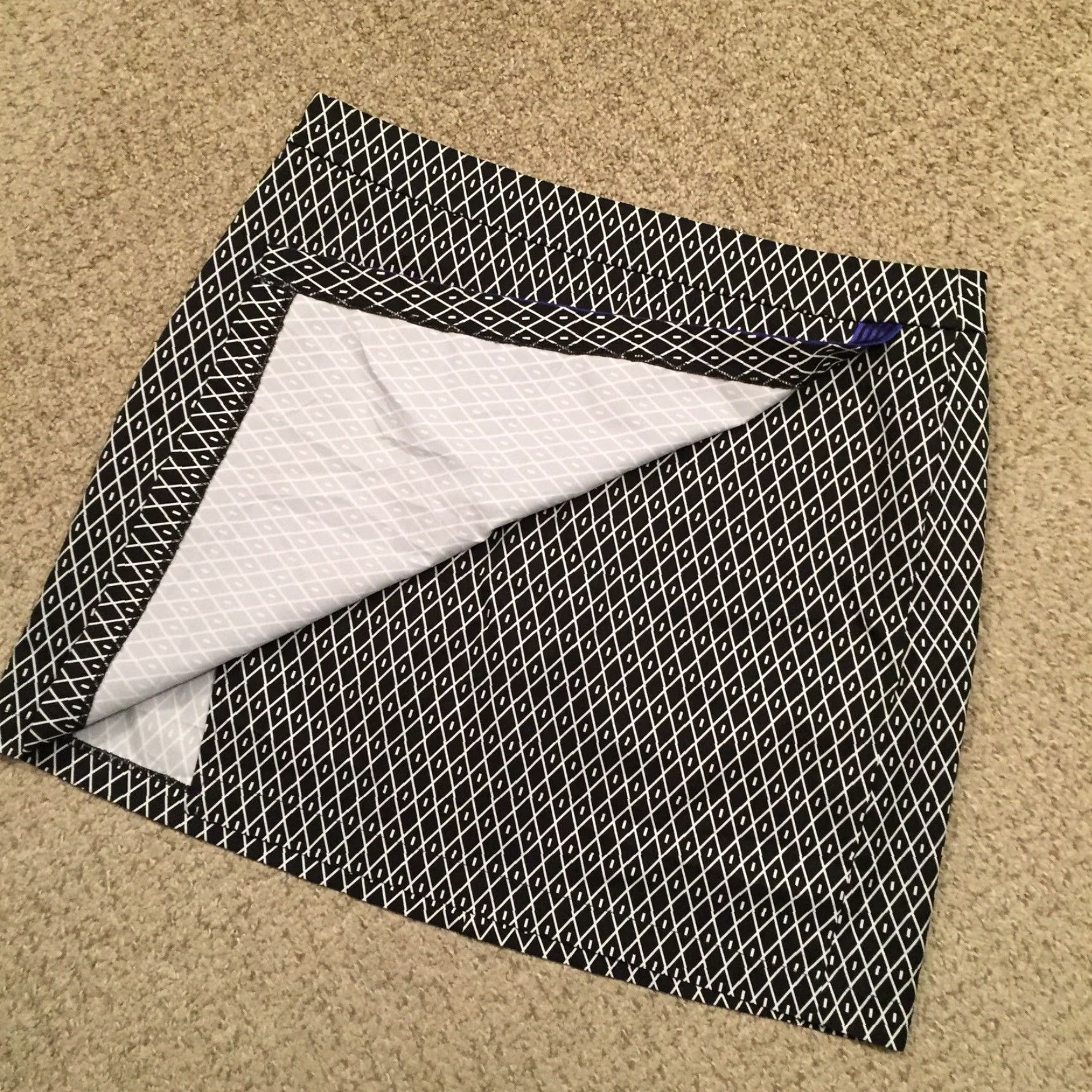 Vintage GG Blue Skort Size 12 Black Geometric A-Line Tennis Size ONE SIZE - 6 Thumbnail