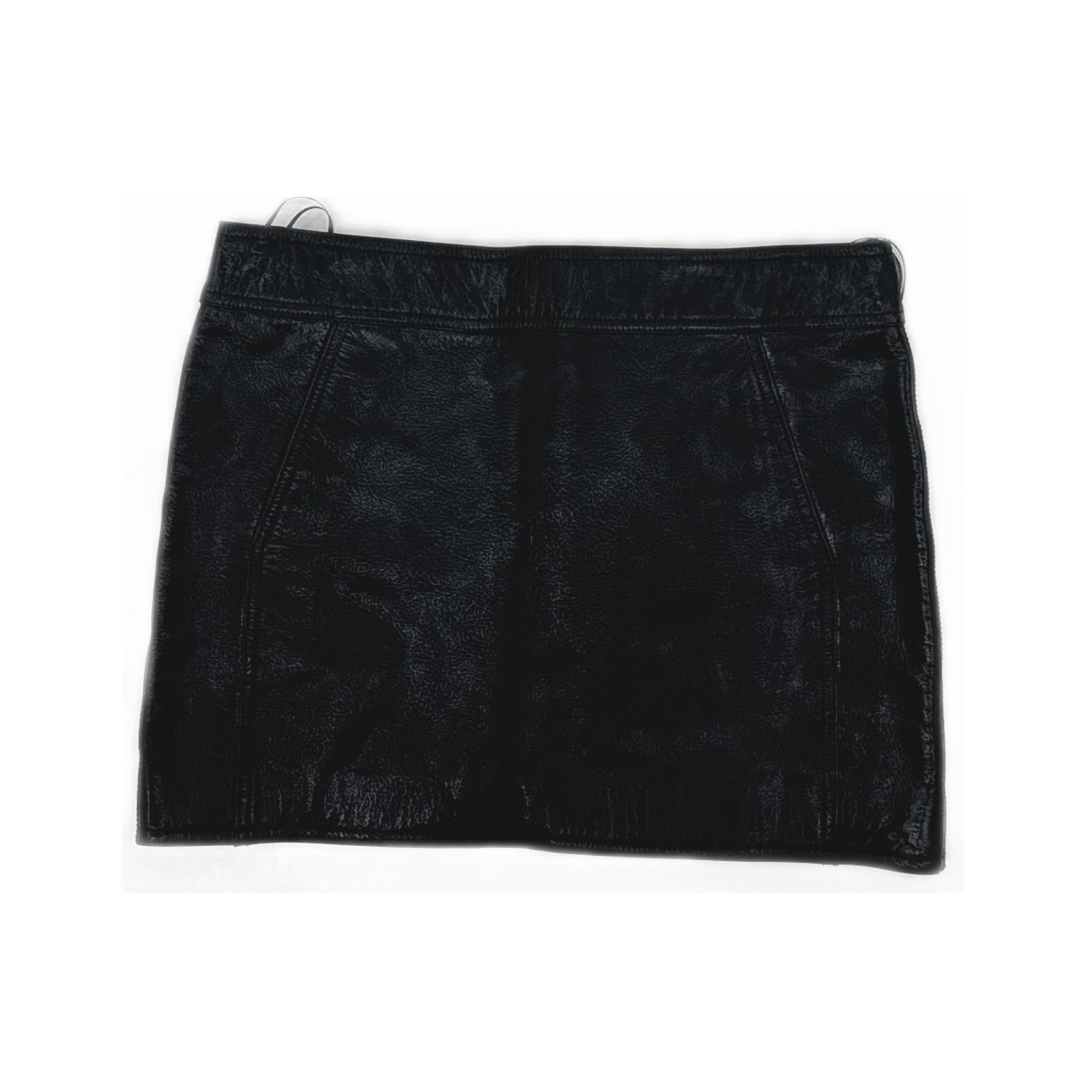 Saint Laurent Paris Saint Laurent Black Leather Mini Skirt Size 38 Size 27" / US 4 / IT 40 - 1 Thumbnail