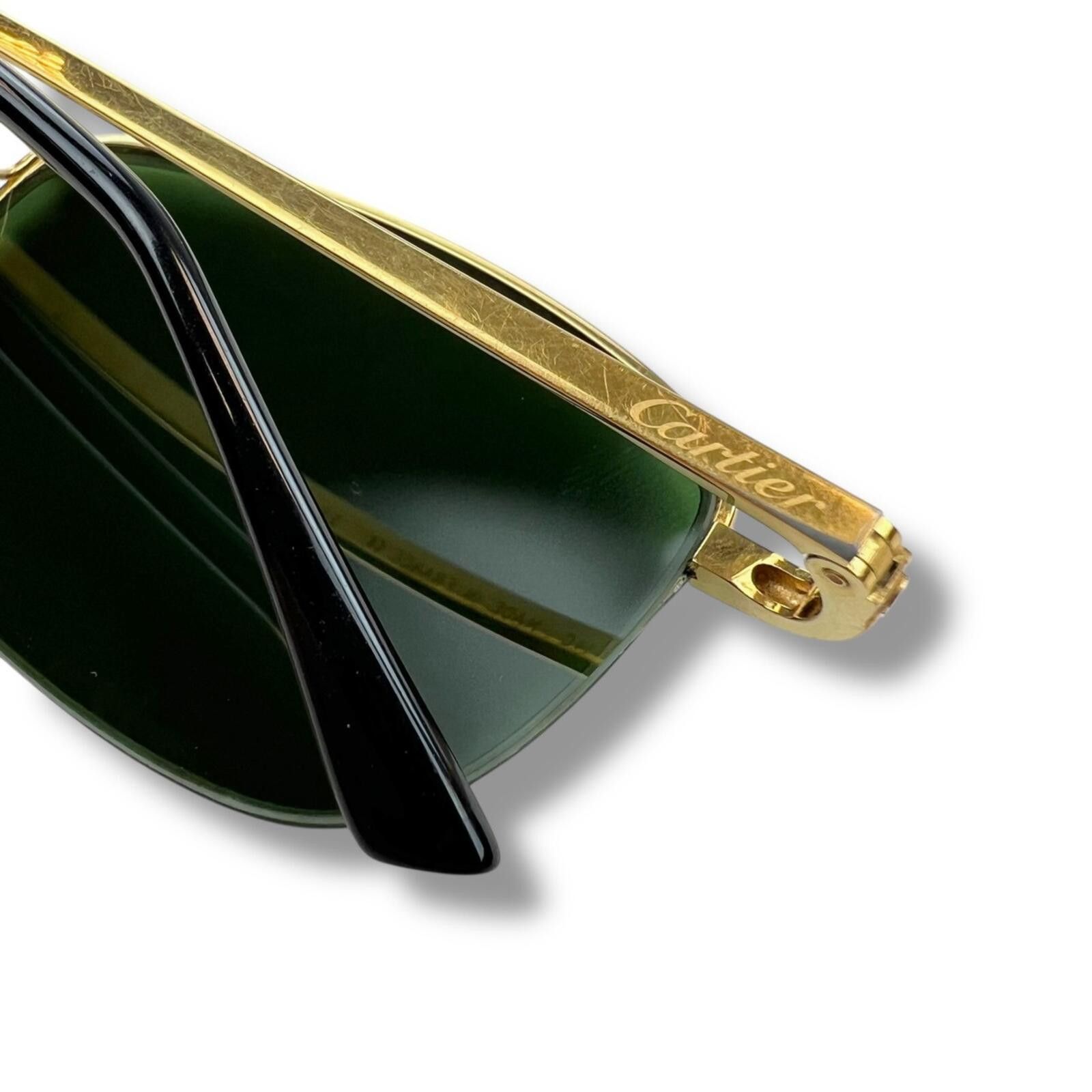 Cartier Cartier Gold Plated Half Rim Sunglasses w/ Custom Lenses Size ONE SIZE - 4 Thumbnail