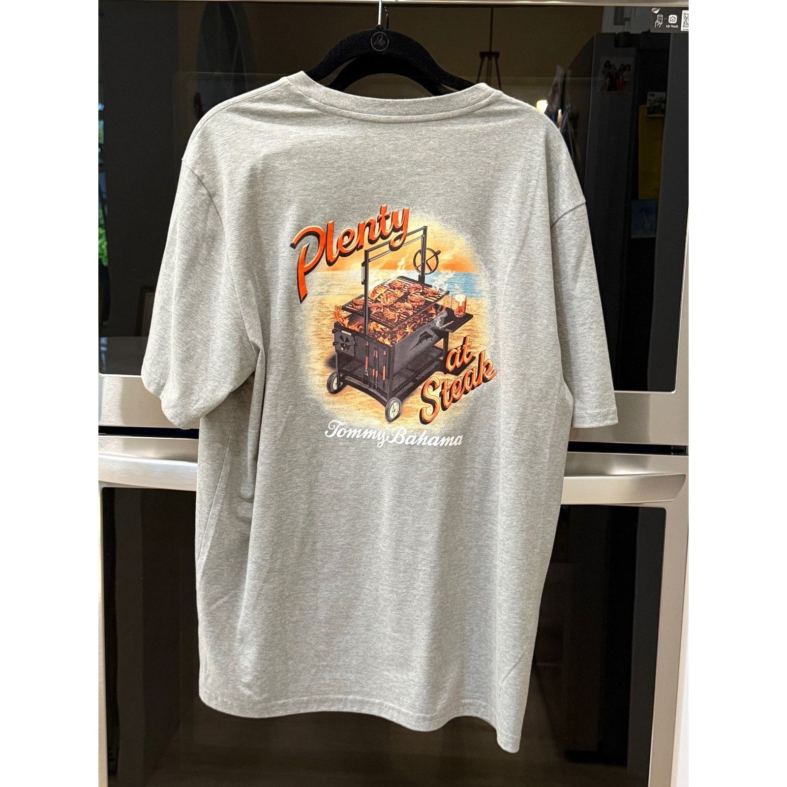 Tommy Bahama NEW TOMMY BAHAMA T-Shirt | Plenty At Steak Mens Medium Gray Size US M / EU 48-50 / 2 - 3 Thumbnail