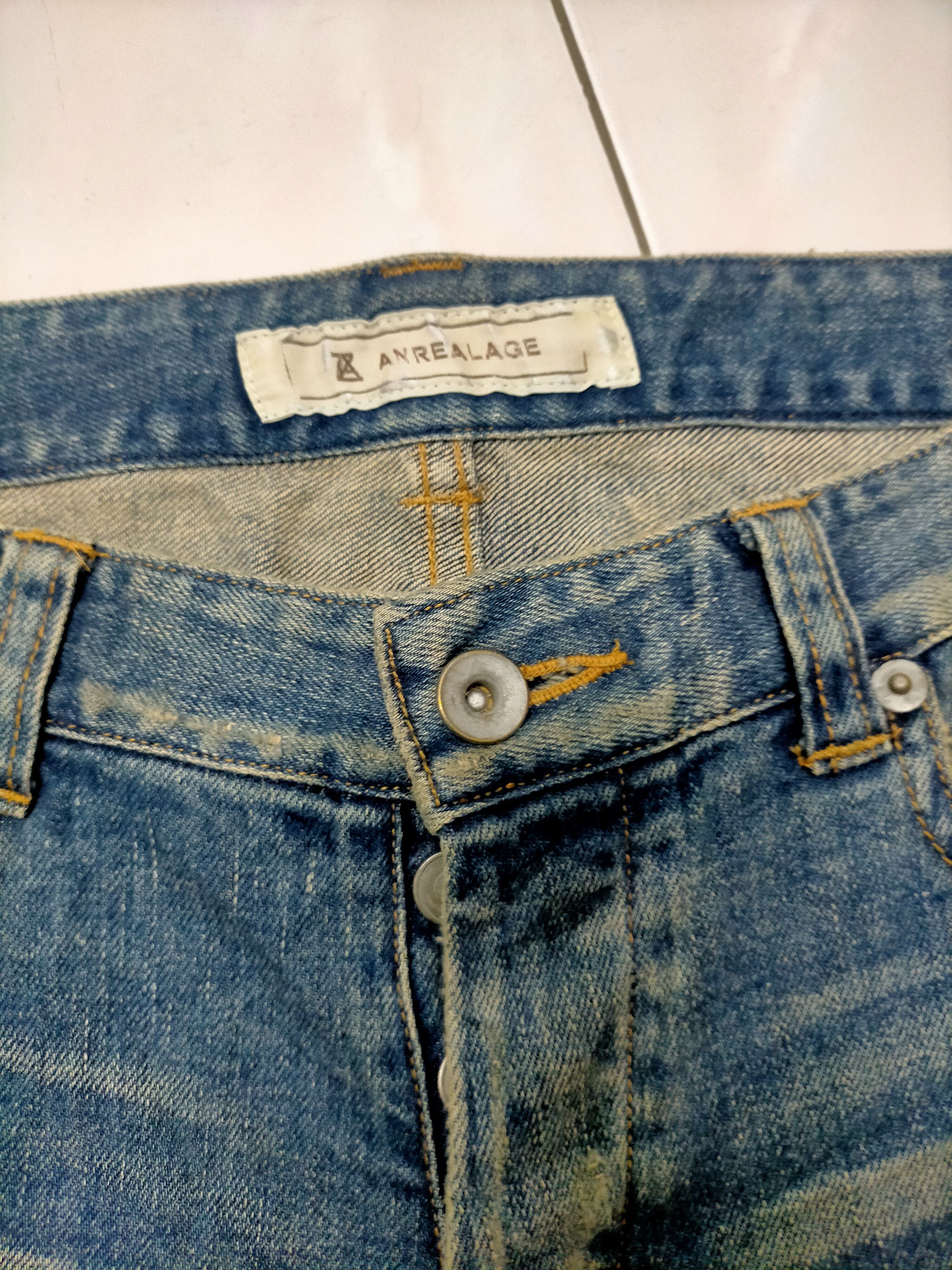 ANREALAGE × Japanese Brand Vintage Anrealage Distressed Jeans Size US 31 - 3 Thumbnail