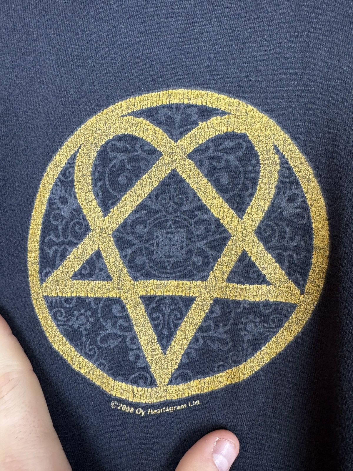 Bravado Bravado Vintage 2008 HIM Rock Band Heartagram T-shirt Size US M / EU 48-50 / 2 - 7 Thumbnail