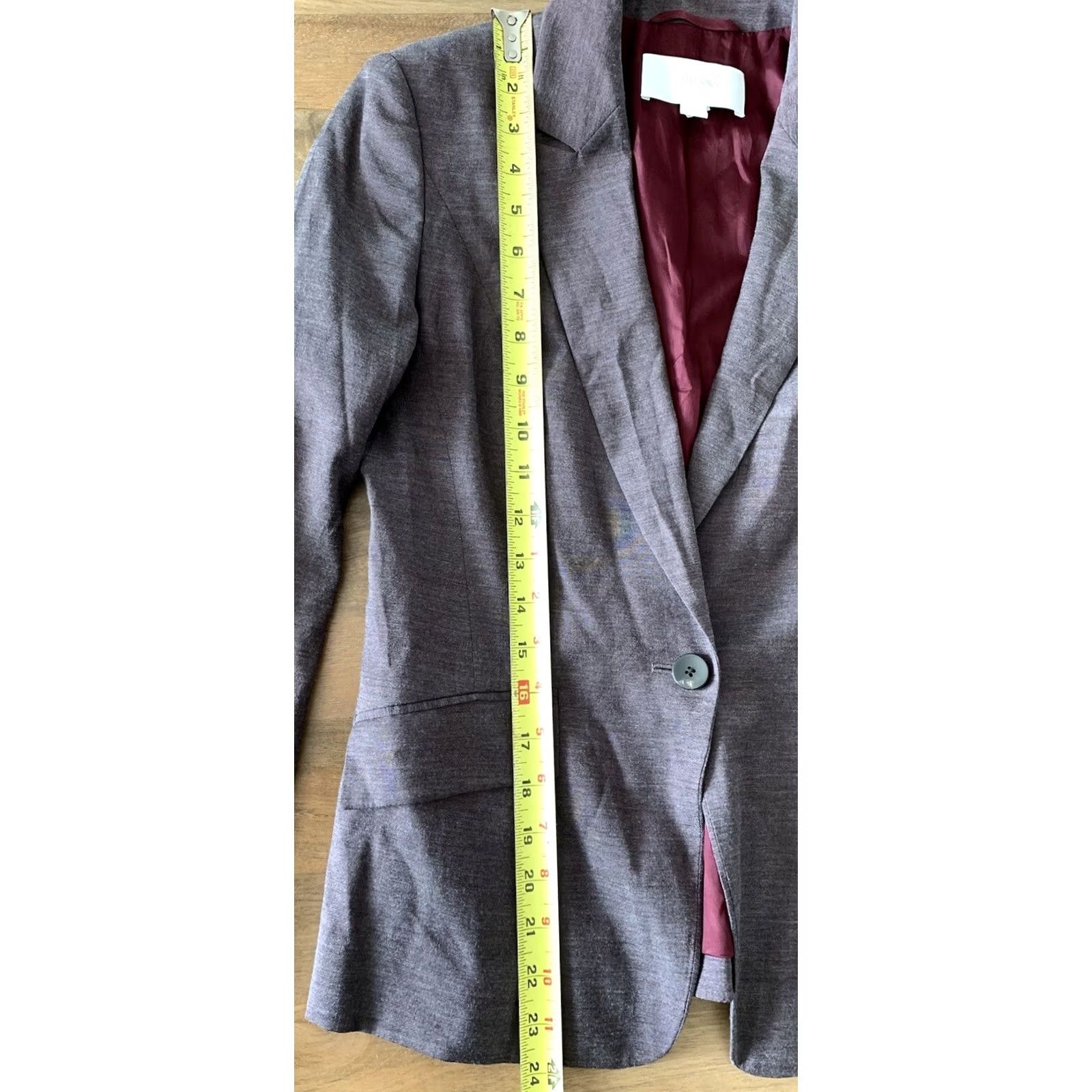 Hugo Boss HUGO BOSS Blazer Women's 2 Wool Blend Purple Sport Jacket Coat Classic Office Luxury Size XS / US 0-2 / IT 36-38 - 7 Thumbnail
