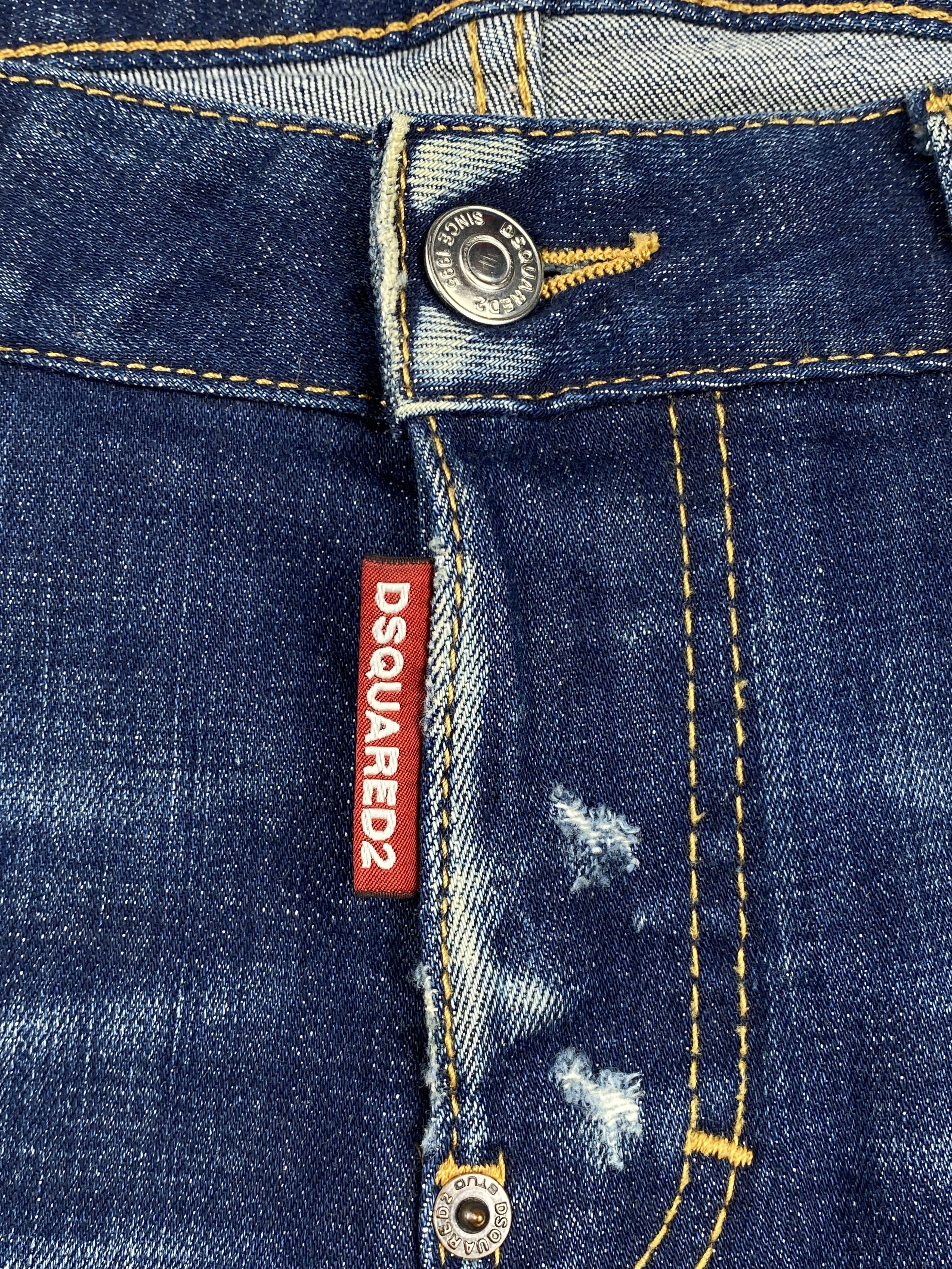 Dsquared2 Embroidered "DAN" Distressed Patch Jeans Size US 30 / EU 46 - 6 Thumbnail