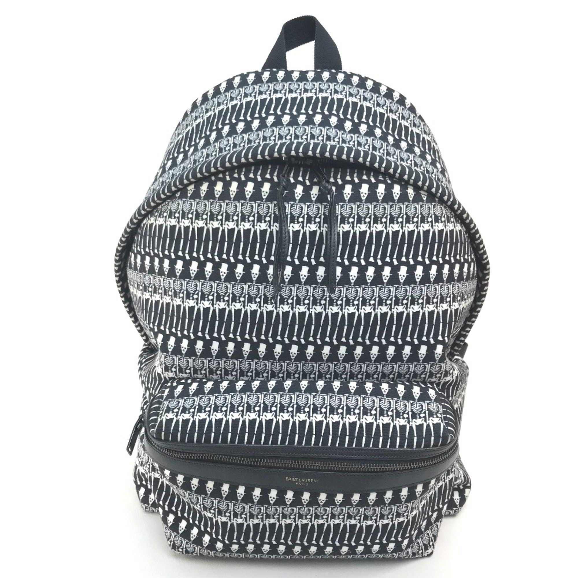 Saint Laurent Paris Saint Laurent Paris 435988 Backpack Backpack Black x White Size ONE SIZE - 1 Thumbnail