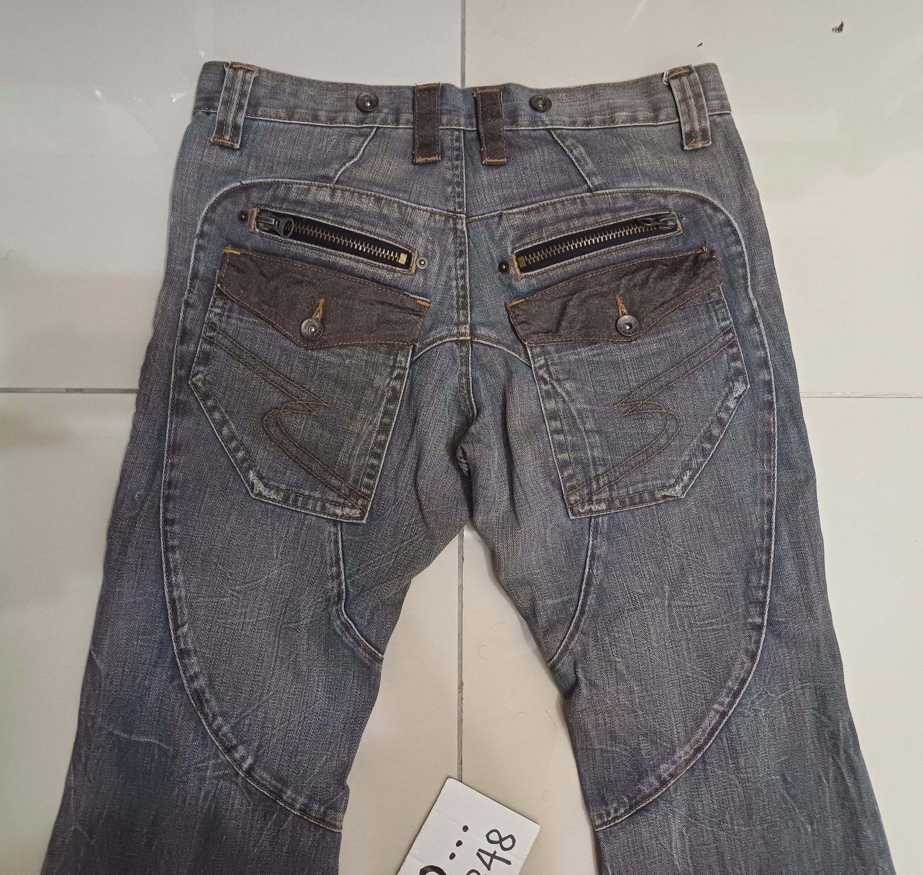 Japanese Brand × semanticdesign Crazy Vtg distressed Trash Flared Design semantic design 🔥 Size US 30 / EU 46 - 4 Thumbnail