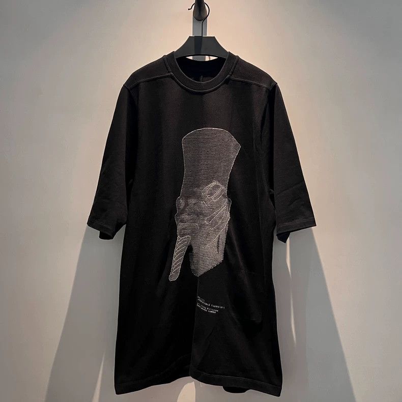 rick owens 10000 Needle Embroidery Pharaoh Image Loose Ve