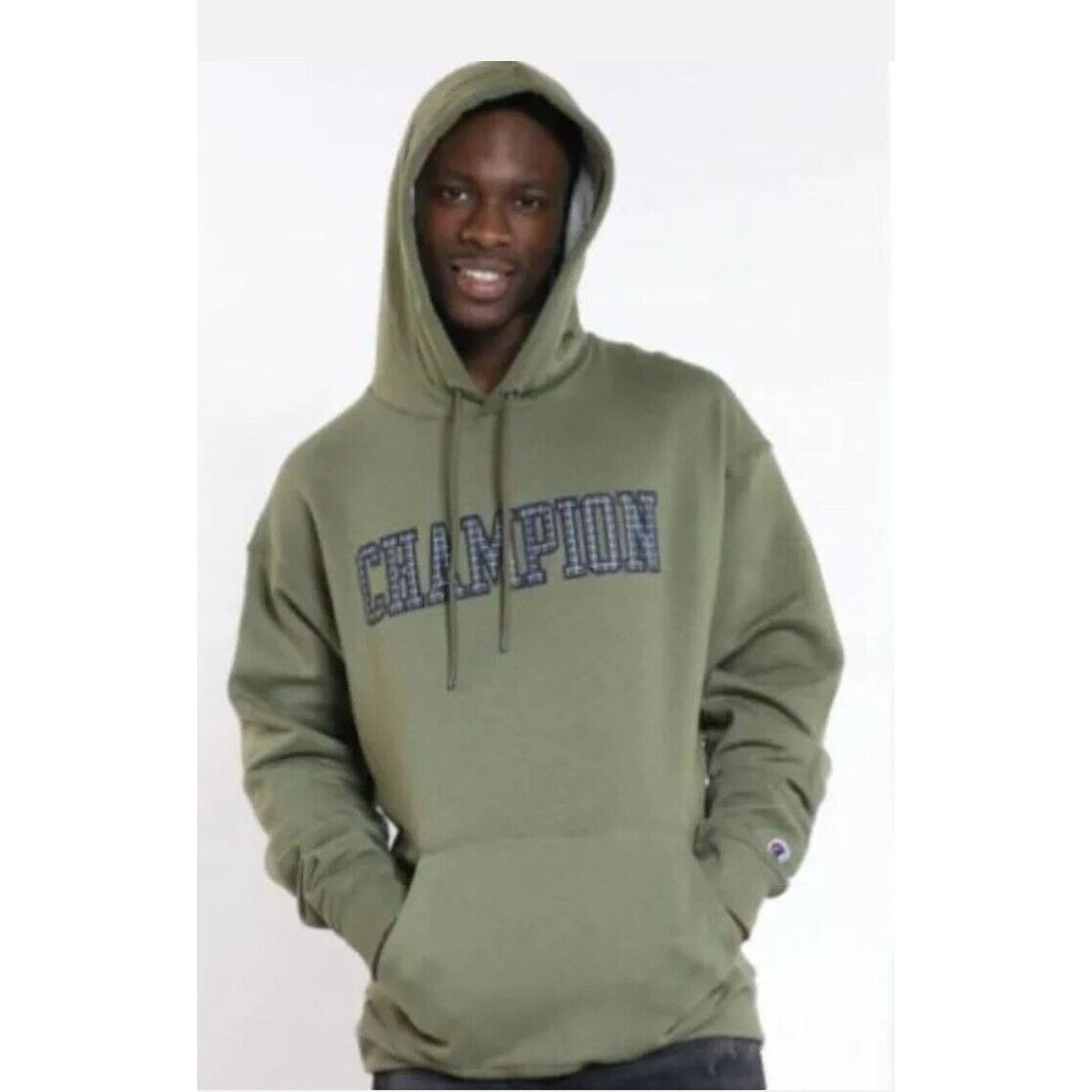 Champion Champion Hoodie Men's S Small Classic Logo Olive Green Size US S / EU 44-46 / 1 - 1 Thumbnail