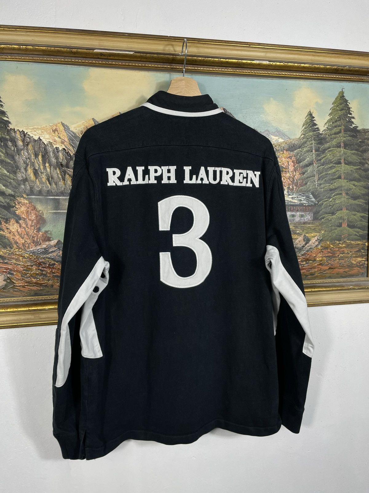Polo Ralph Lauren Polo Ralph Lauren Black Retro 00s Longsleeve Skate Drip Swag Size US L / EU 52-54 / 3 - 10 Thumbnail