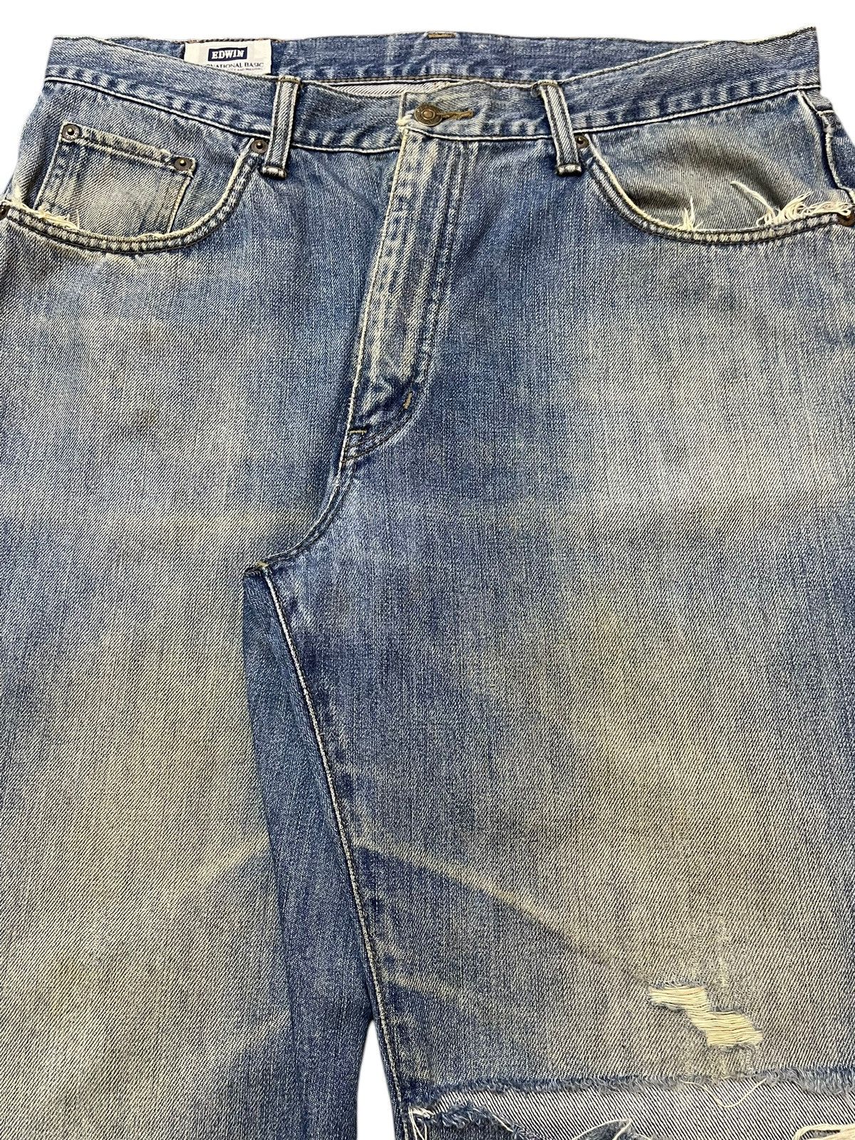 Edwin Vintage 90s Edwin 404 Mud Wash Distressed Style Baggy Jeans Size US 36 / EU 52 - 4 Thumbnail