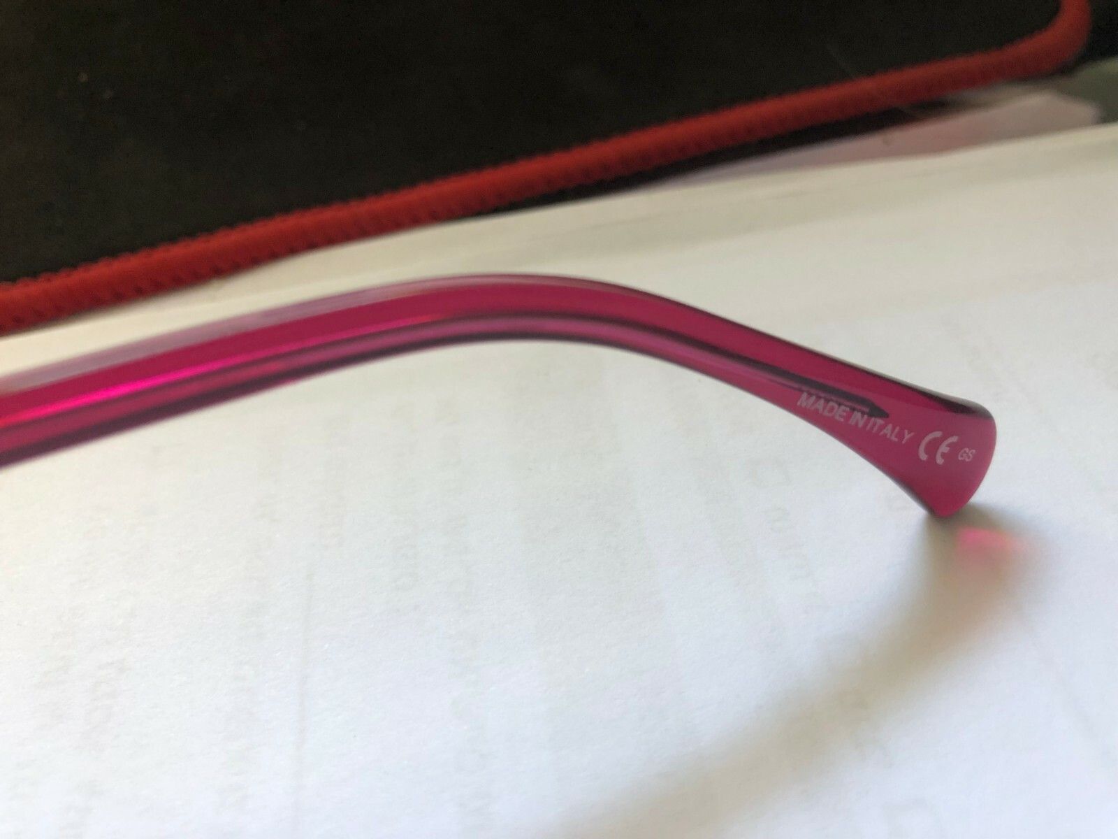 Giorgio Armani Giorgio Armani raspberry pink round demo eyeglass frame Size ONE SIZE - 6 Thumbnail