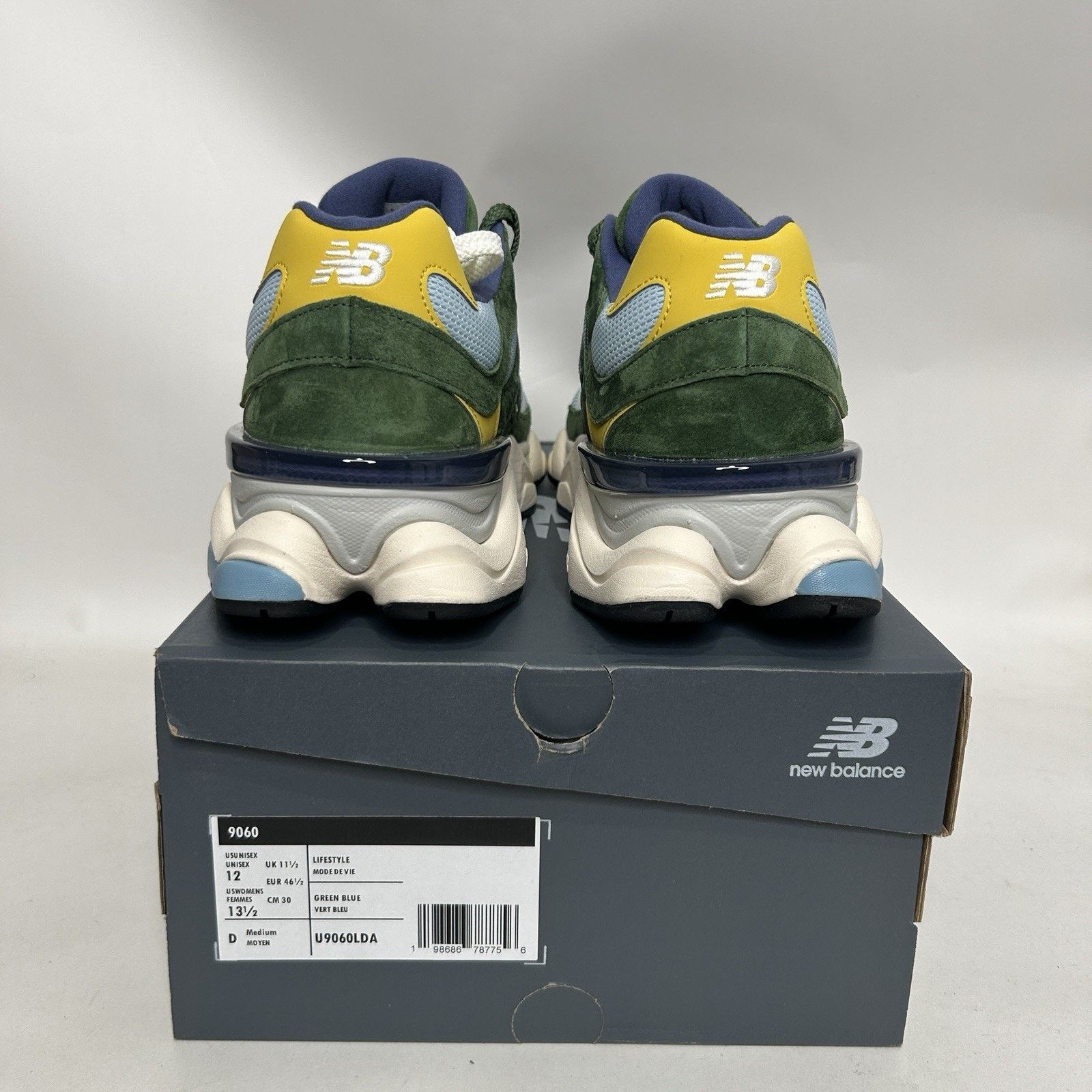 New Balance New Balance 9060 Running Shoes “Dark Alpine Green” U9060LDA Size US 12 / EU 45 - 4 Thumbnail