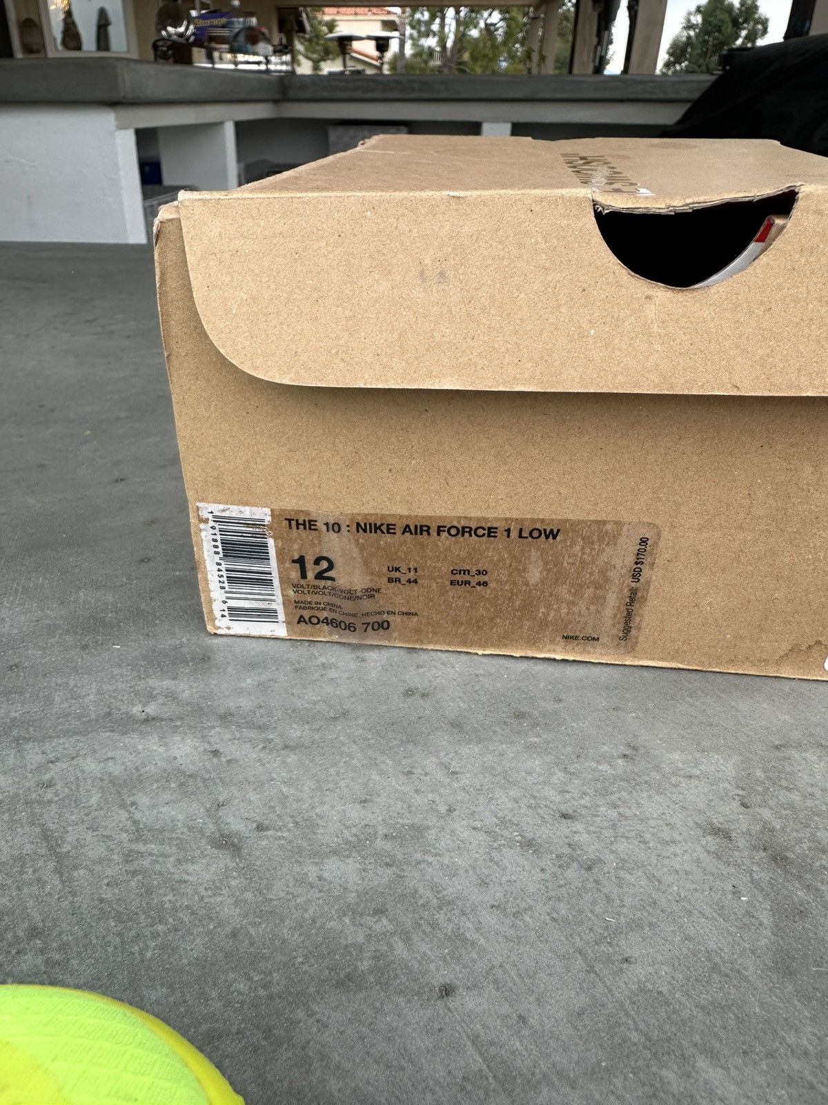 Nike × Off-White × Virgil Abloh Nike Air Force 1 Off White Volt Size US 12 / EU 45 - 9 Thumbnail