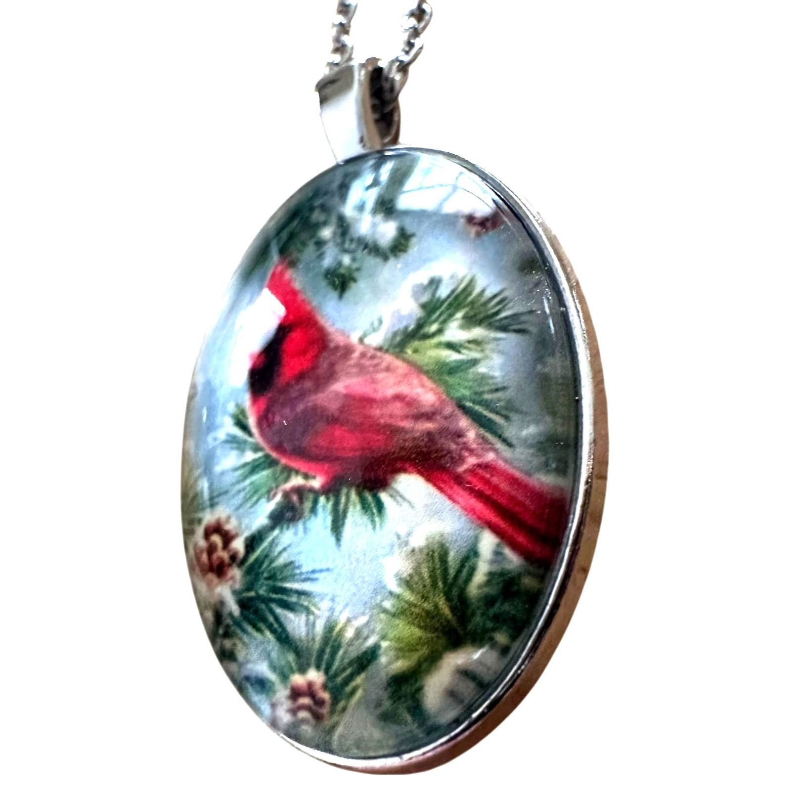 Handmade Cardinal Necklace New 18 in Chain Loved One Anniversary Size ONE SIZE - 9 Thumbnail