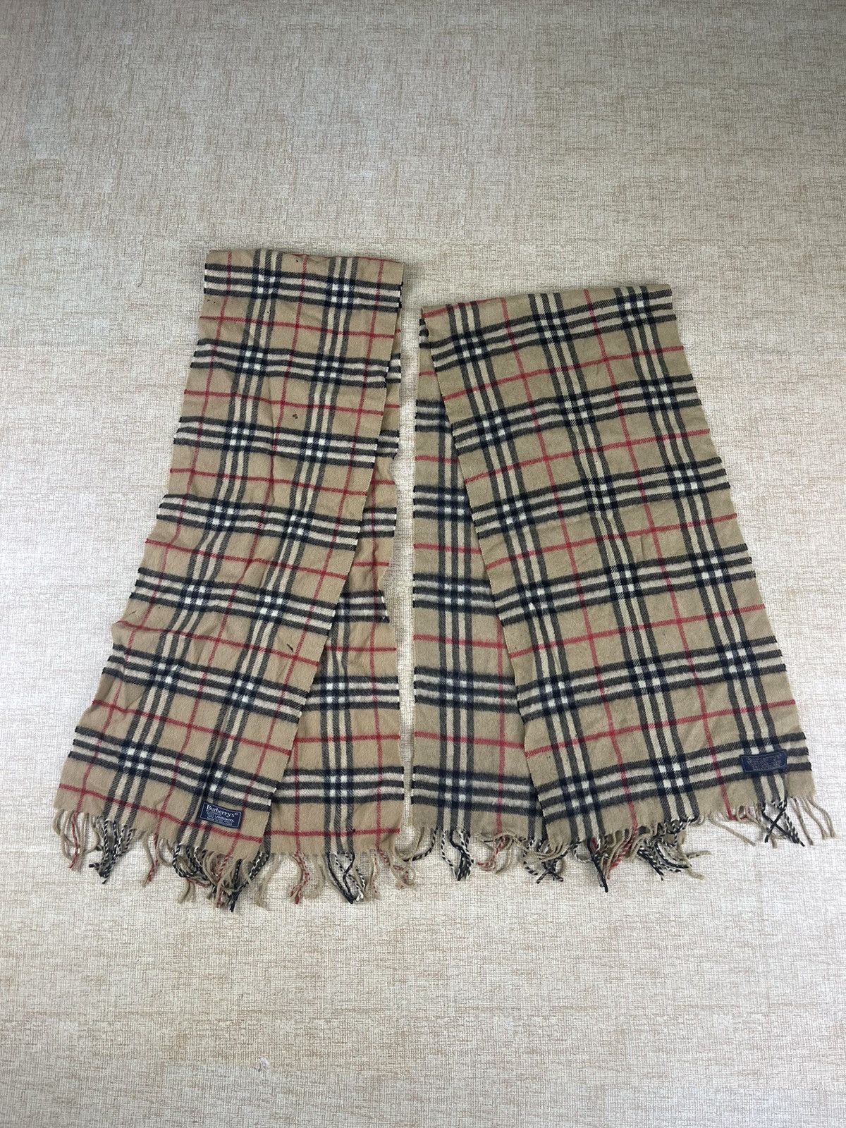 Burberry × Vintage Vintage Burberrys Cashmere Scarf / Muffler / Neckwear Size ONE SIZE - 1 Thumbnail