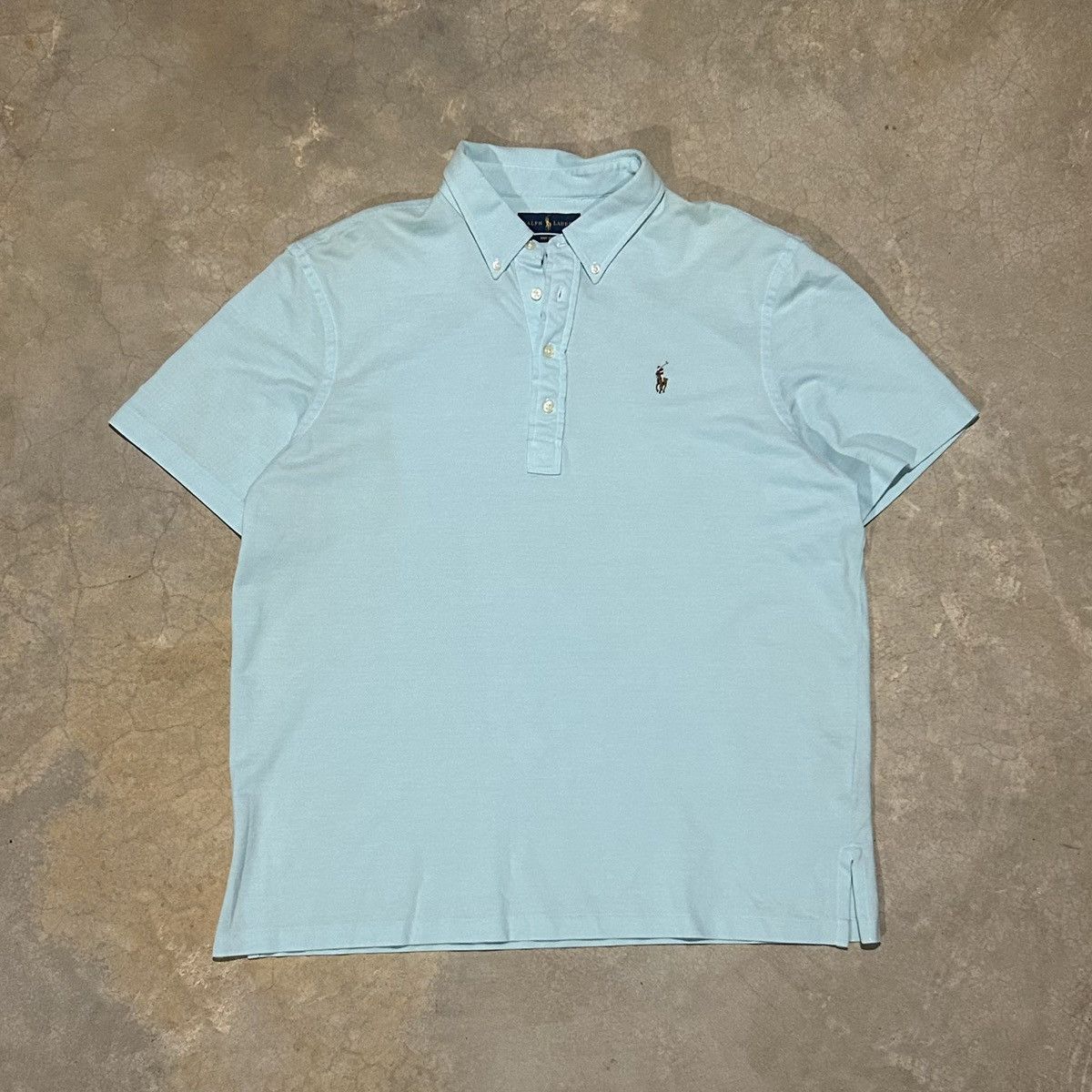 Polo Ralph Lauren × Vintage Polo Ralph Lauren Pony Knit Oxford Collared Polo Shirt Size US XL / EU 56 / 4 - 1 Thumbnail