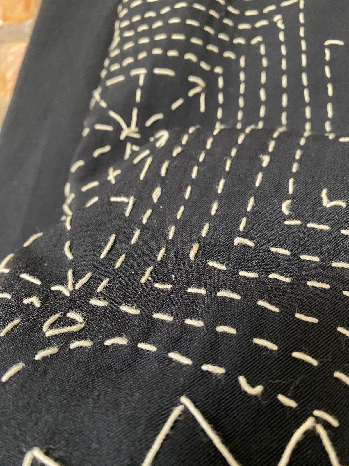 Yohji Yamamoto SS1995 Yohji Yamamoto POUR HOMME sashiko Robin Williams Size US L / EU 52-54 / 3 - 12 Thumbnail