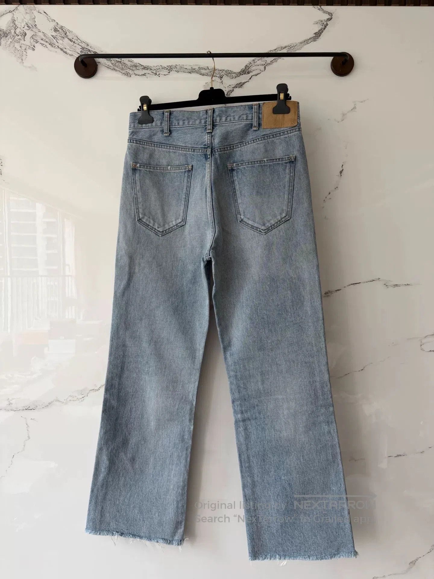Celine light blue wash flared jeans. Size 29" - 3 Thumbnail
